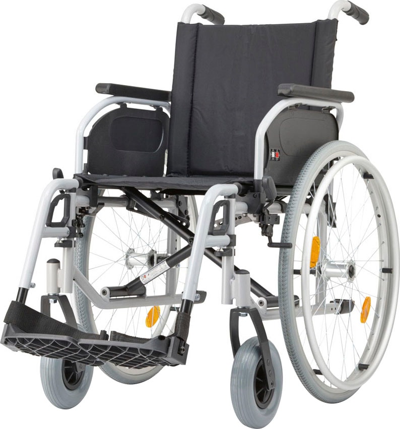 Bischoff & Bischoff Transportrollstuhl »S-Eco 300, variable Sitzbreiten«, abschwenkbare Beinstützen, Ankipphilfe