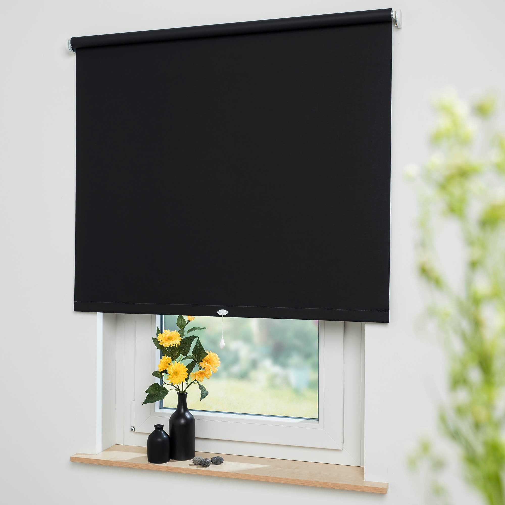 Liedeco Springrollo »Uni«, verdunkelnd, Perlreflex-beschichtet, mit Bohren, günstig online kaufen