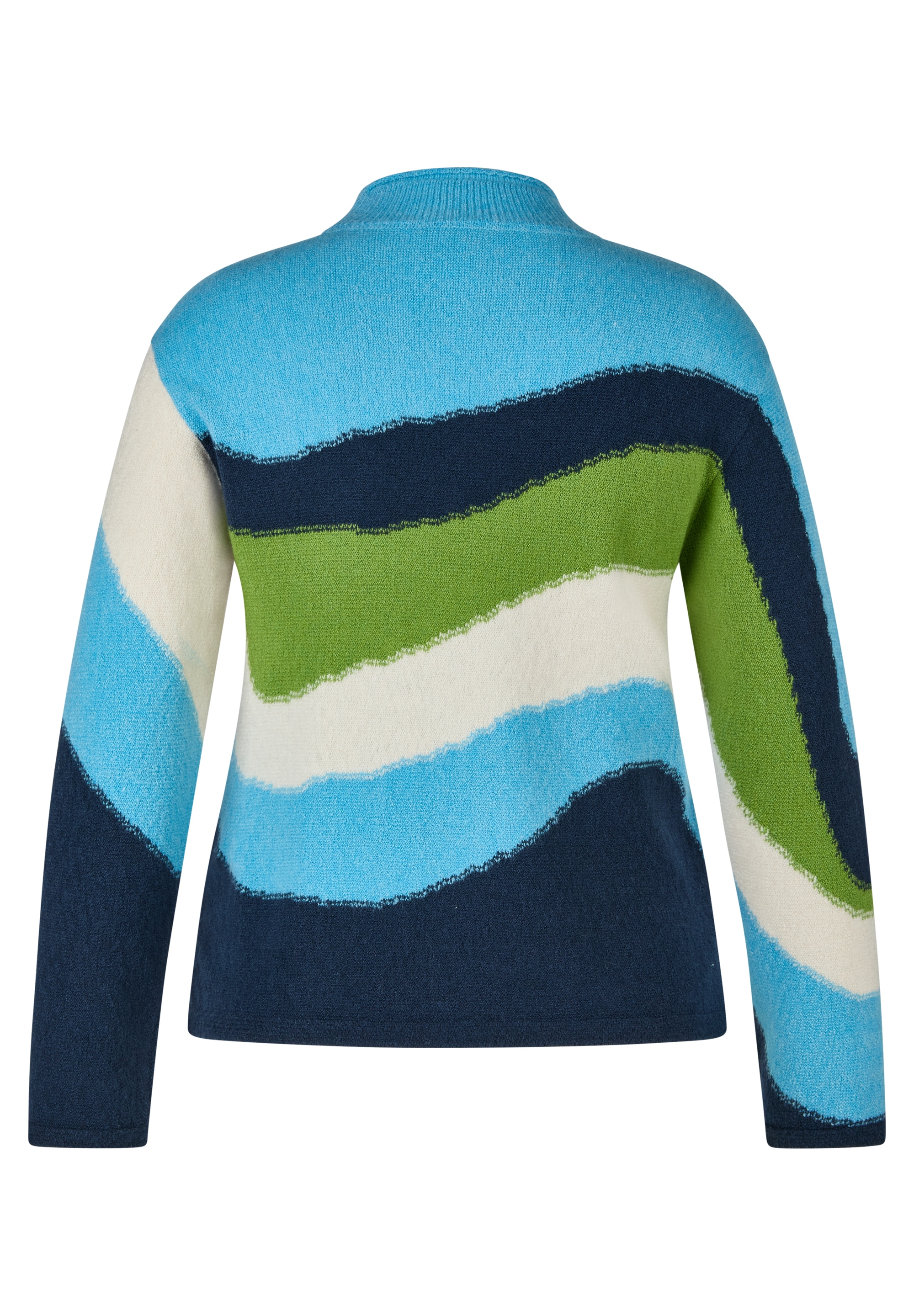 Rabe Strickpullover im Colorblocking-Look - gestreift