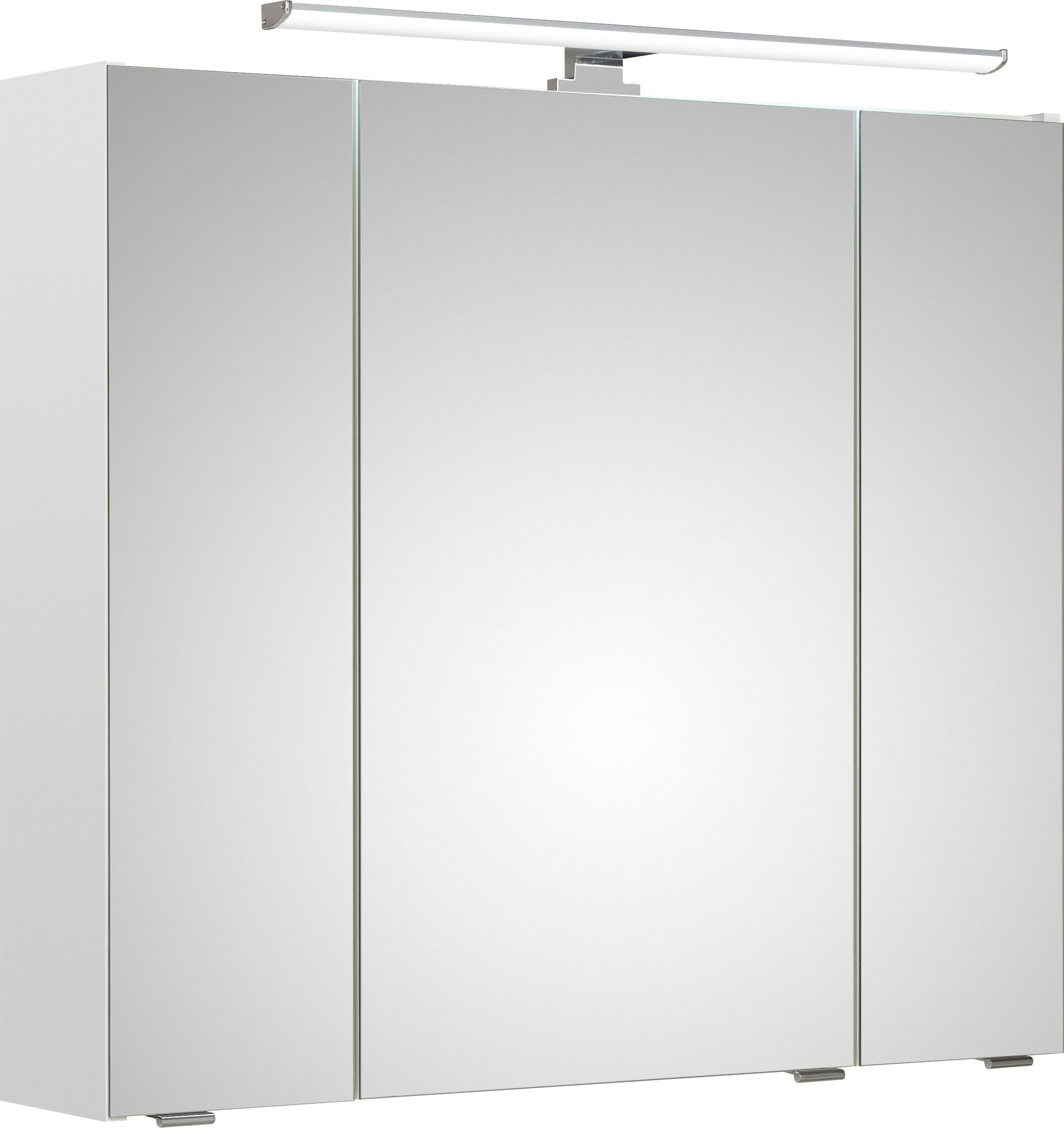PELIPAL Spiegelschrank »Quickset«, Breite 80 cm, 3-türig, LED-Beleuchtung,  Schalter-/Steckdosenbox auf Raten bestellen | Waschbeckenunterschränke