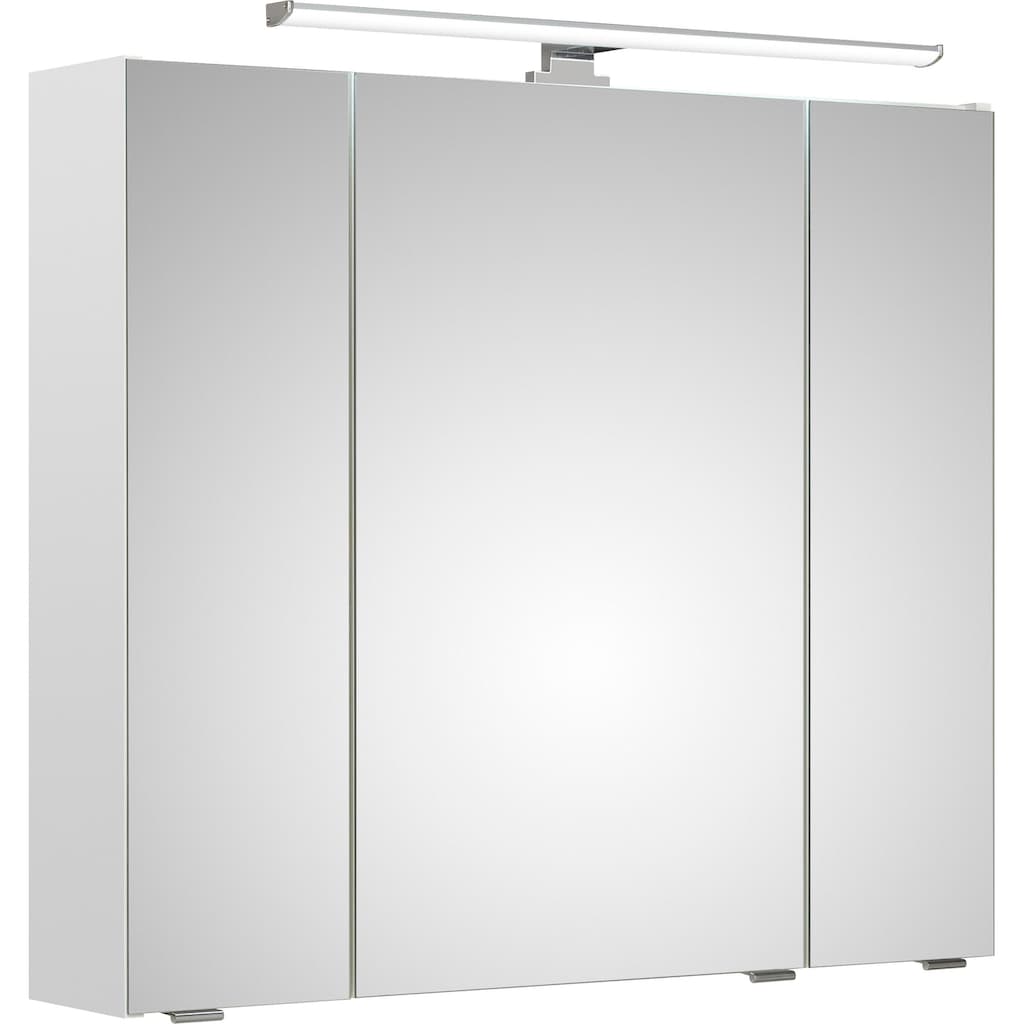 Saphir Spiegelschrank »Quickset Badschrank, 3 Spiegeltüren, 6 Einlegeböden, 80 cm breit«