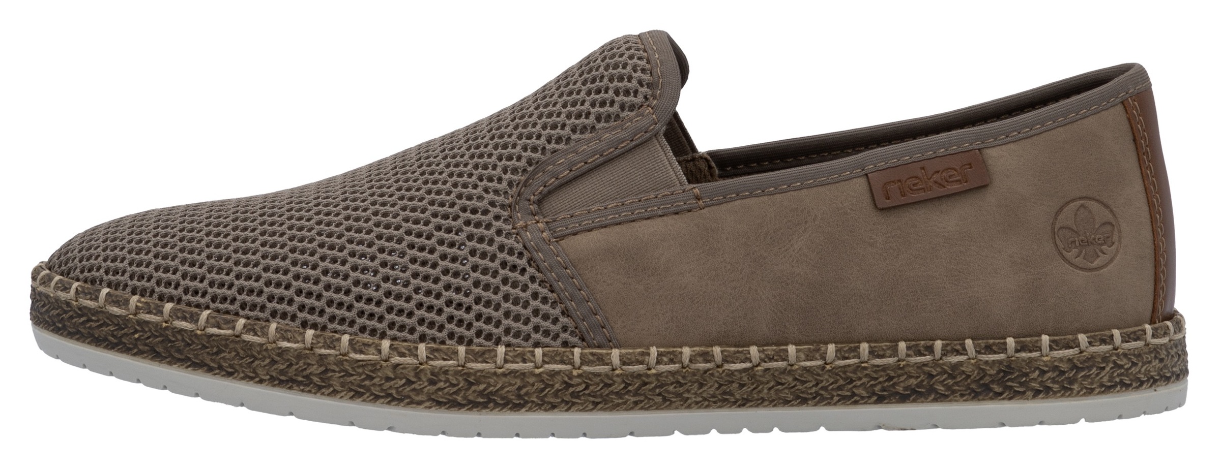 Rieker Espadrille  Slipper, Strandschuh, Sommerschuh mit Stretcheinsätzen