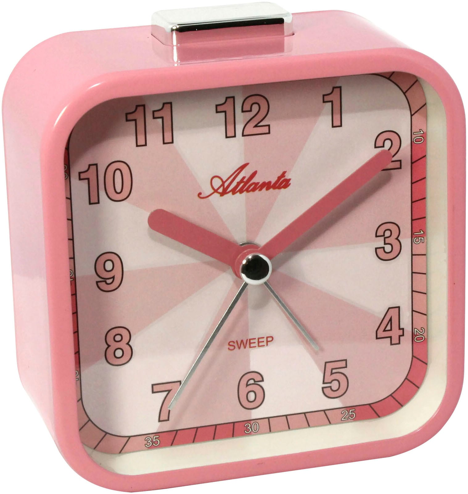 Atlanta Quarzwecker ideal für Reisen, Geschenkidee, Beleuchtung, Weckwiederholung, analog