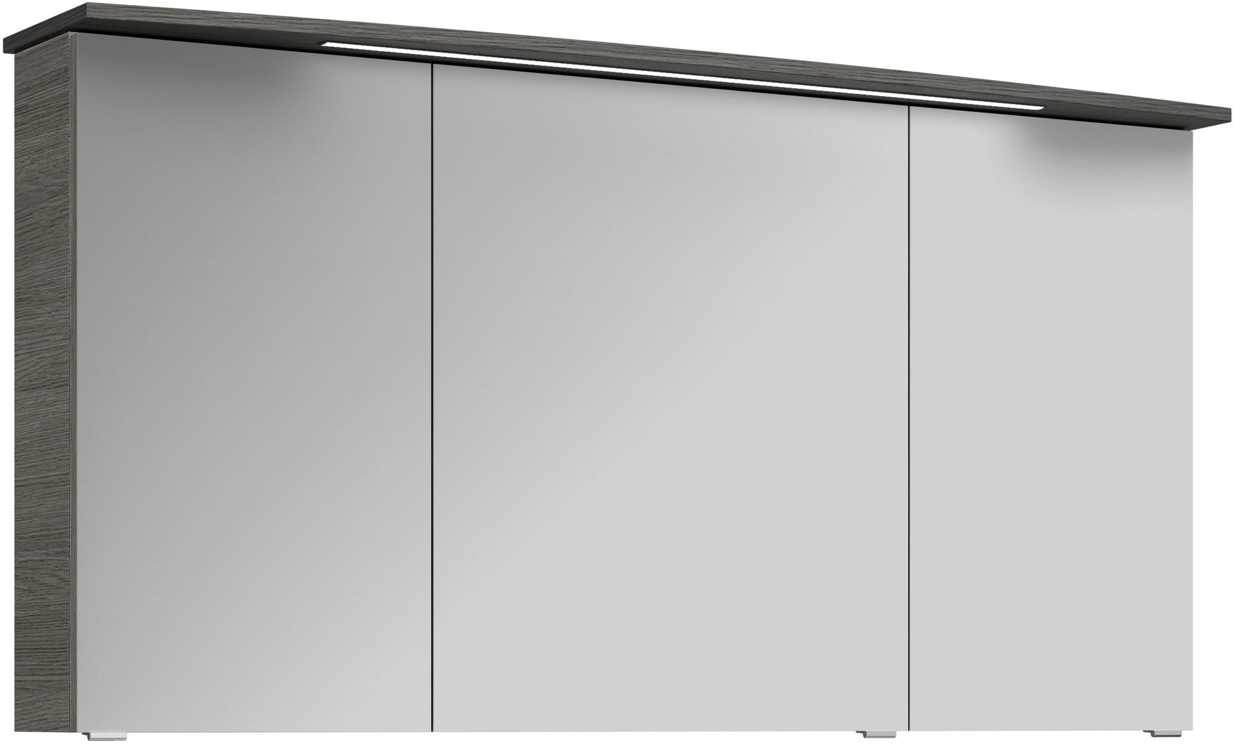 Saphir Badezimmerspiegelschrank »Serie 4010 Badezimmer-Spiegelschrank inkl. LED-Beleuchtung im Kranz«, Badschrank 142 cm breit, 3 Türen, 6 Glas-Einlegeböden, inkl Türdämpfer