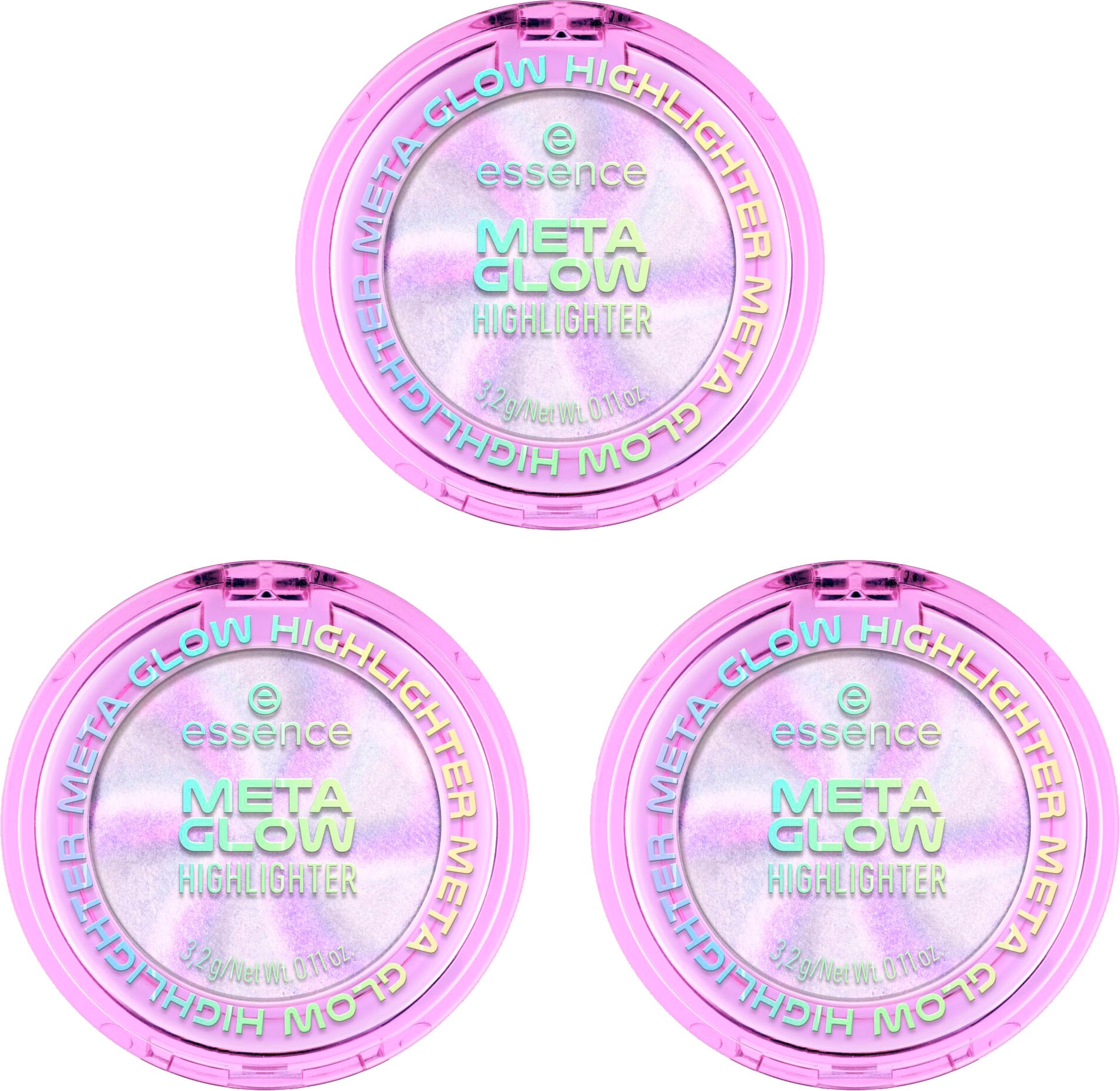 Highlighter »META GLOW HIGHLIGHTER«, (3er Pack)