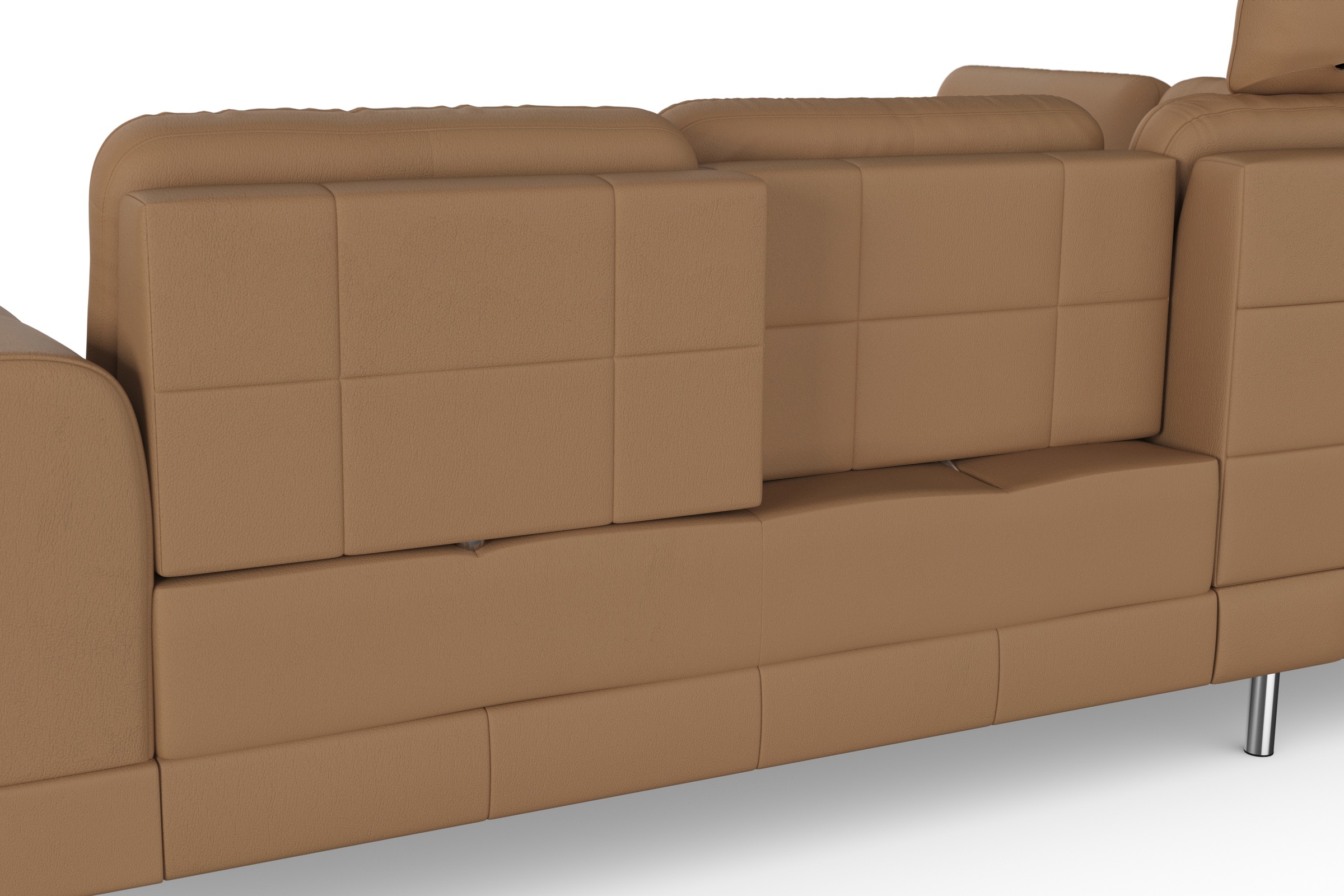 sit&more Ecksofa »Bendigo L-Form«, inklusive Sitztiefenverstellung, Bodenfreiheit 12 cm, in 2 Fußfarben