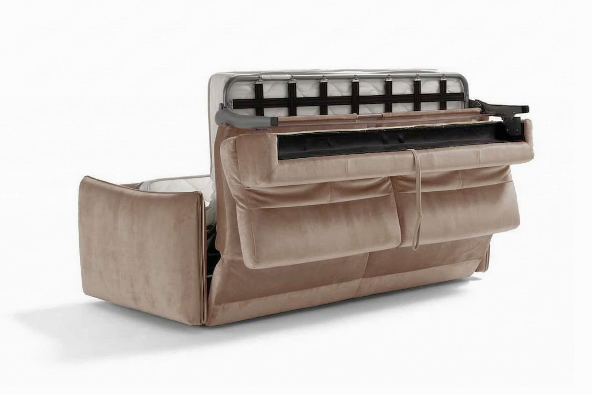 Egoitaliano Schlafsofa »FOX, Made in Italy-Designsofa mit Dauerschlaffunktion,Breite 216 cm« Bettsofa, Luxus-Microfaser mit verstellbaren Kopfstützen