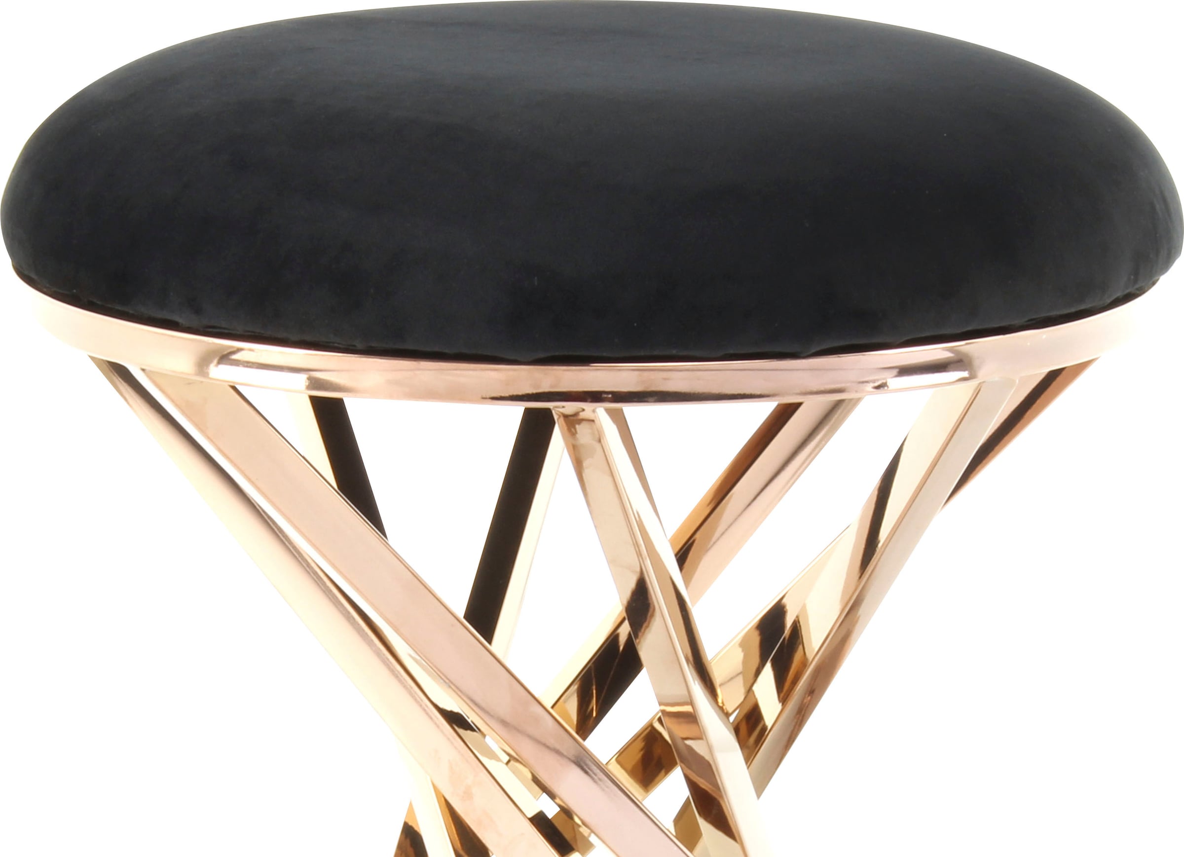 Kayoom Sitzhocker »Hocker Wesley 325,Sitzpouf in elegantem Design, Gestell aus Metall«, (1 St.), glamourös, hochwertig, mit weichem Sitzkissen und Stoffbezug