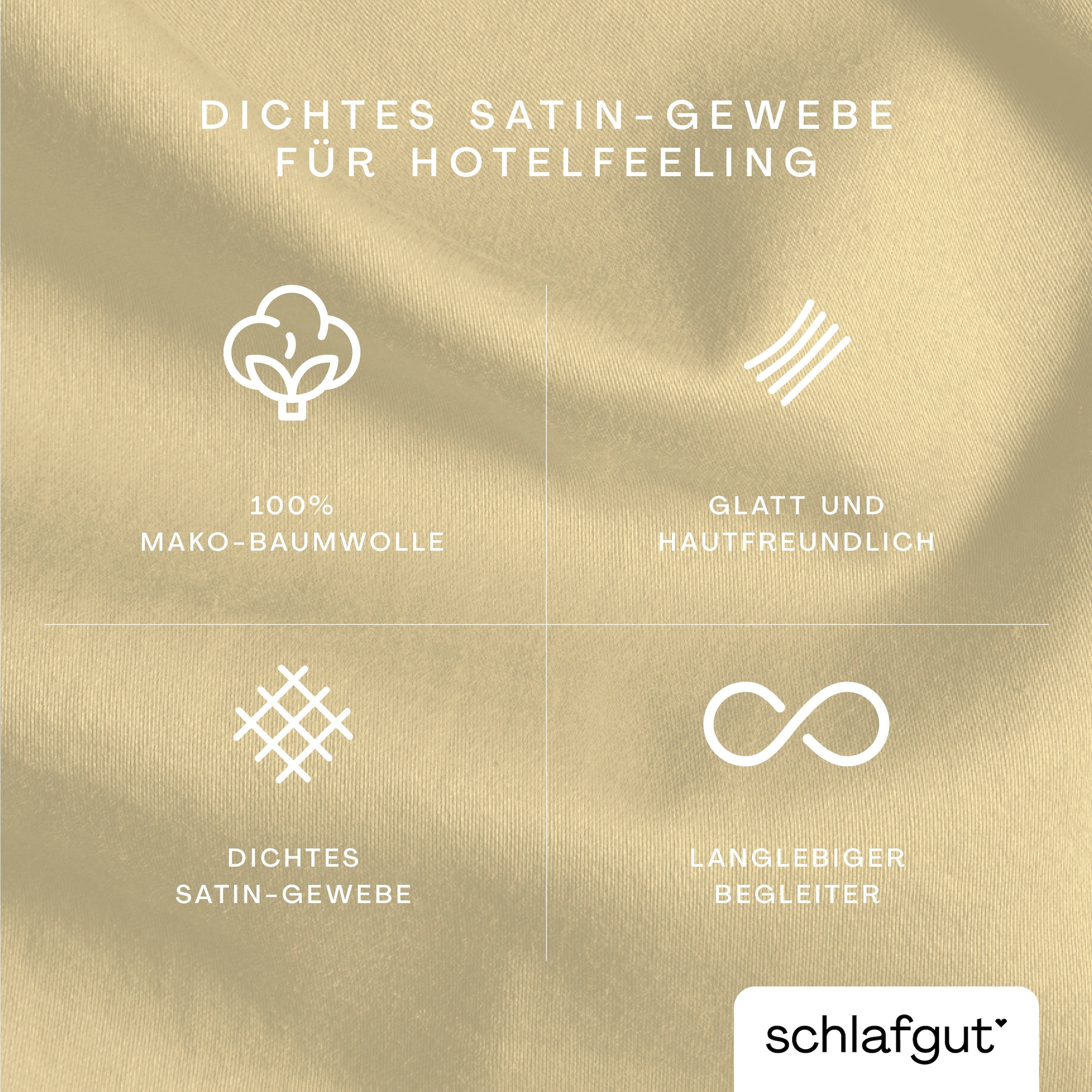 Schlafgut Kissenbezug »Woven Satin aus Mako-Baumwolle, langlebig, pflegeleicht, dicht gewebt«, (1 St.), Kissenhülle mit Reißverschluss, passender Bettbezug erhältlich