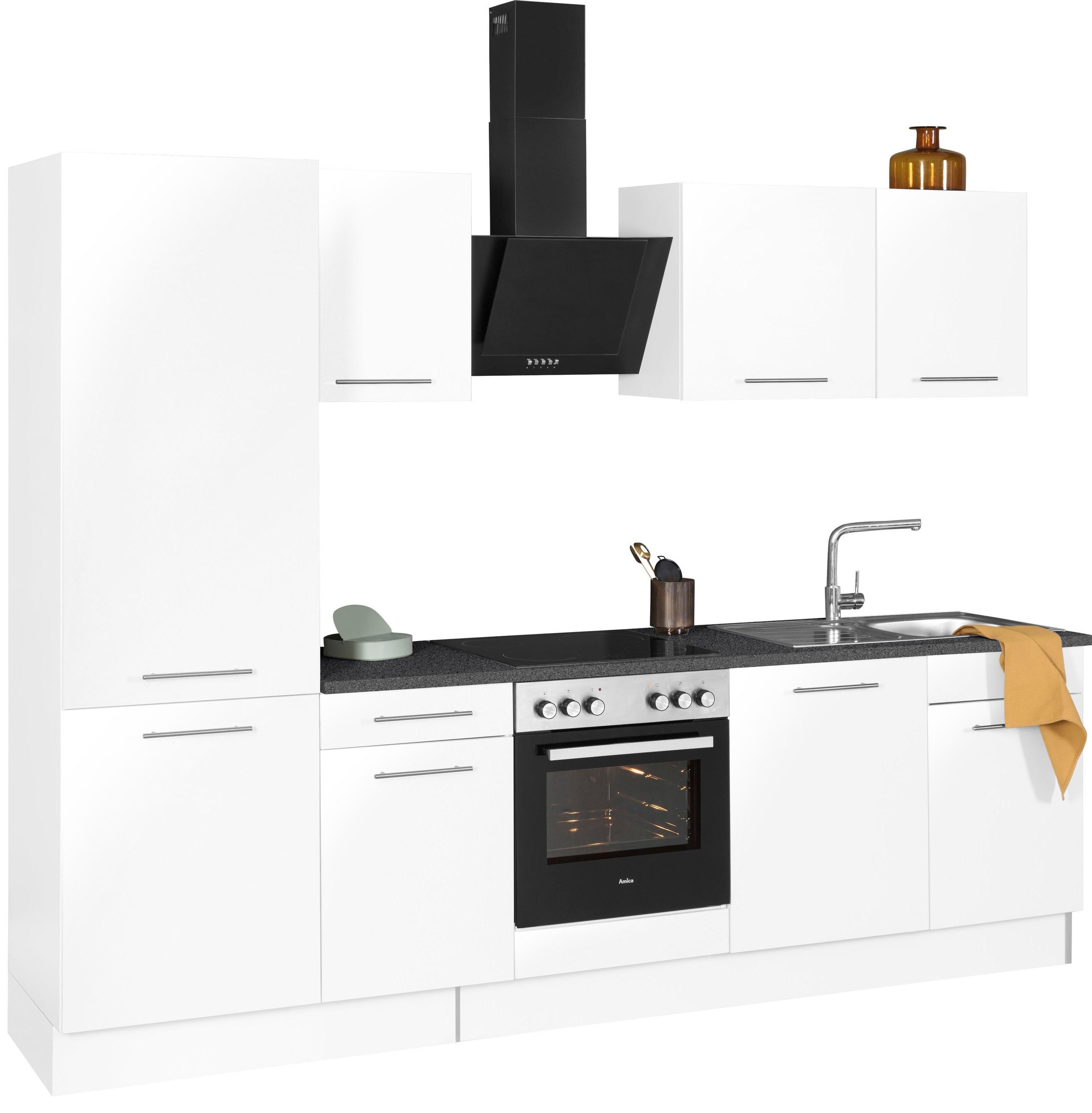 wiho Küchen Küchenzeile »Ela«, Breite 280 cm, Soft-Close-Funktion, höhenverstellbare Füße