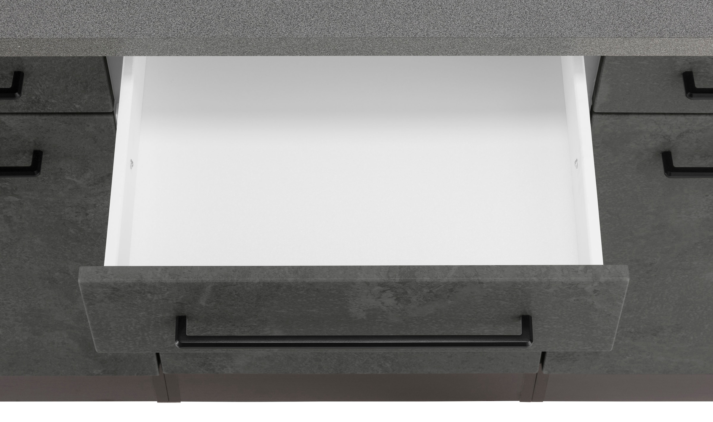 HELD MÖBEL Küchenzeile schwarze Raten E-Geräten, mit Breite Metallgriffe, 210 kaufen MDF Fronten »Tulsa«, cm, auf