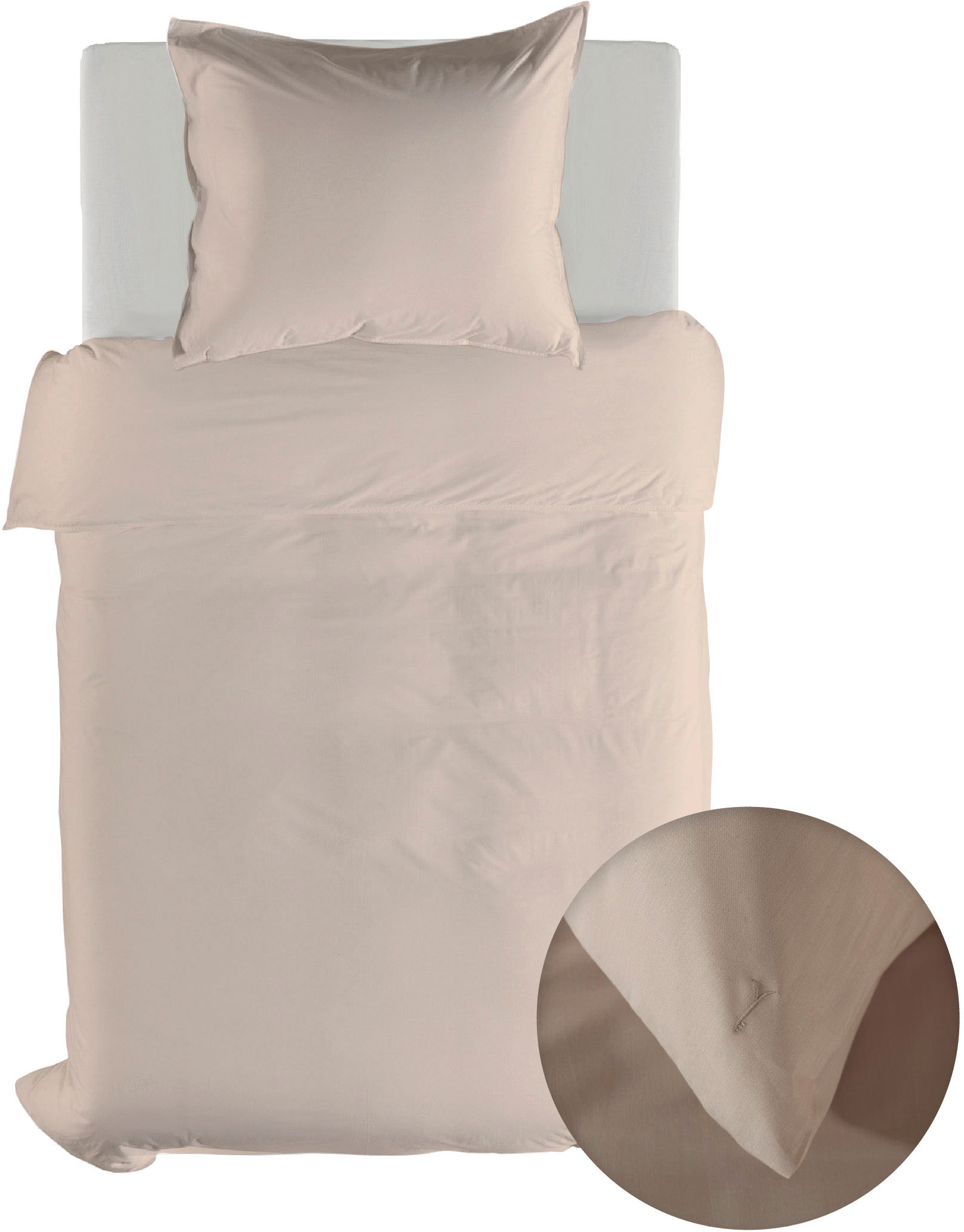 YELLOW Bettwäsche »Suite-Casablanca« 2 Stk. tlg. Uni, 100% Baumwolle ab 135 günstig online kaufen