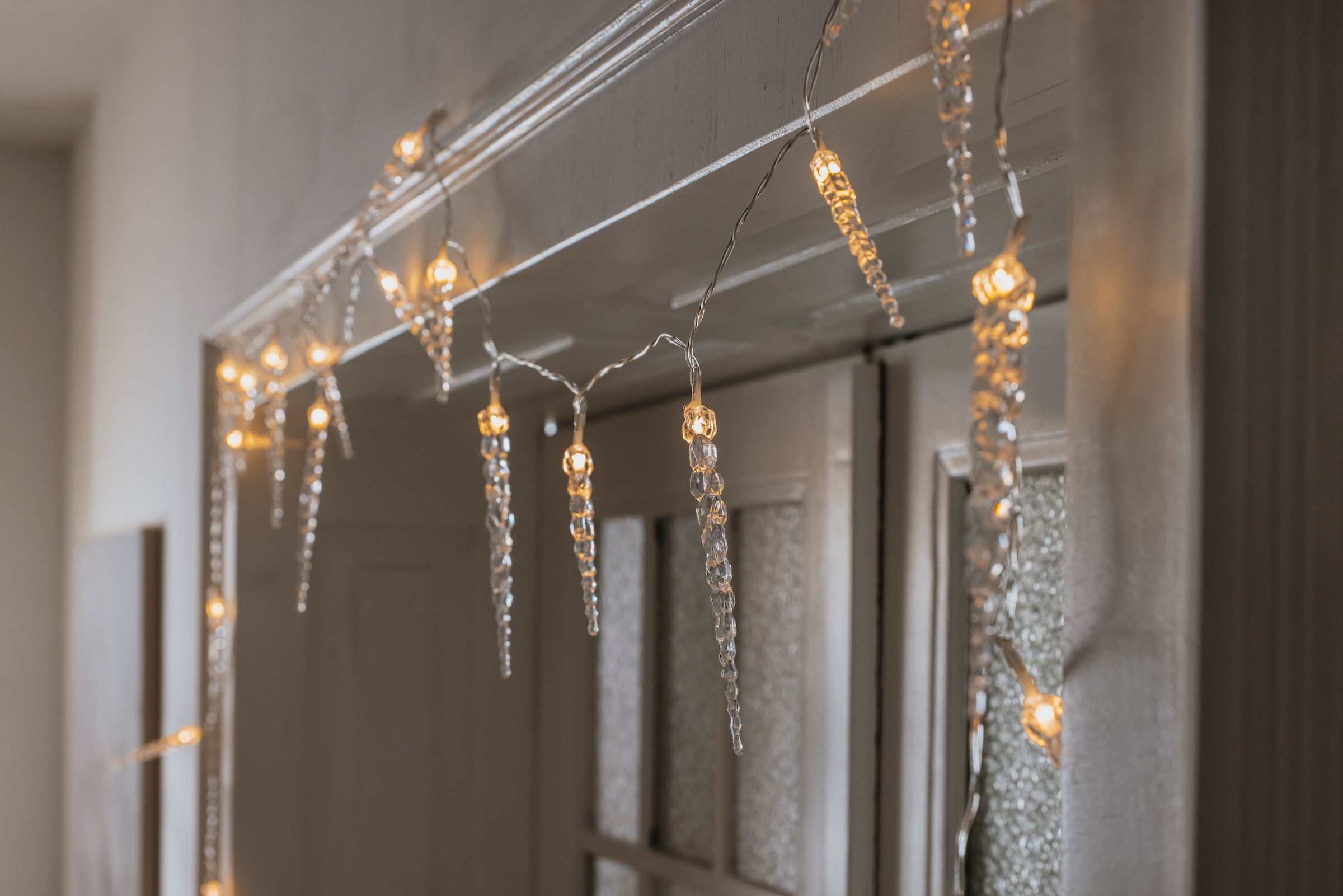 my home LED-Lichterkette »Katelyn, Weihnachtsdeko aussen«, mit Eiszapfen und 40 warmweißen LEDs, inkl. Timer
