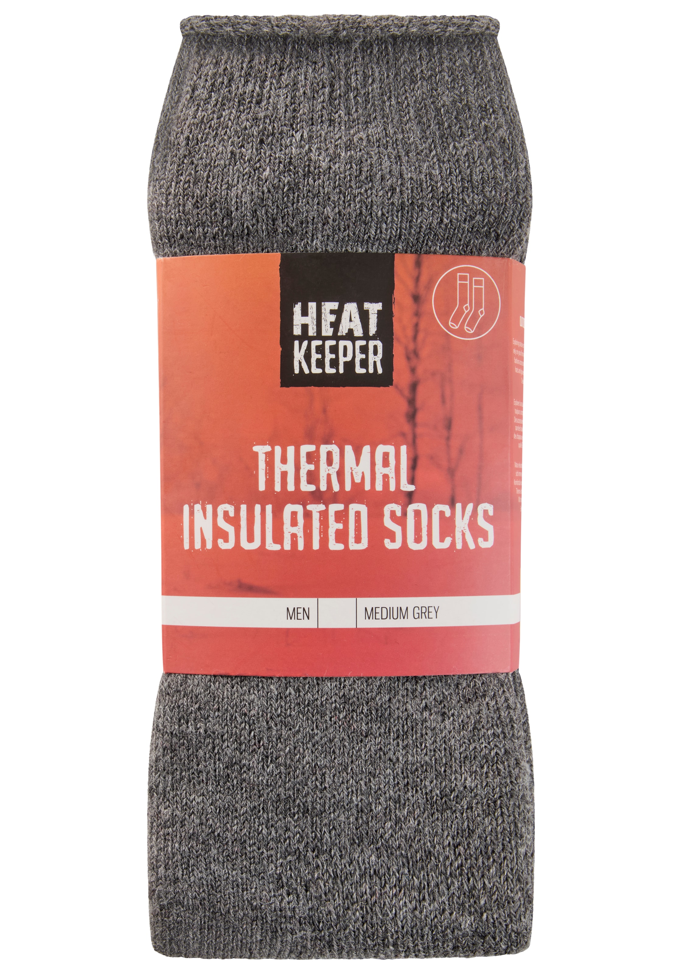 Heatkeeper Socken 2 Paar tlg. Doppelpack gefütterte Wintersocken in schwarz und grau