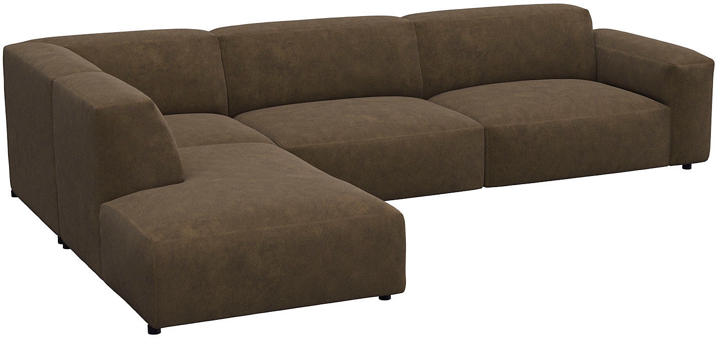 FLEXLUX Ecksofa "Lucera, super bequem durch hochwertigen Sitzaufbau mit Kal günstig online kaufen