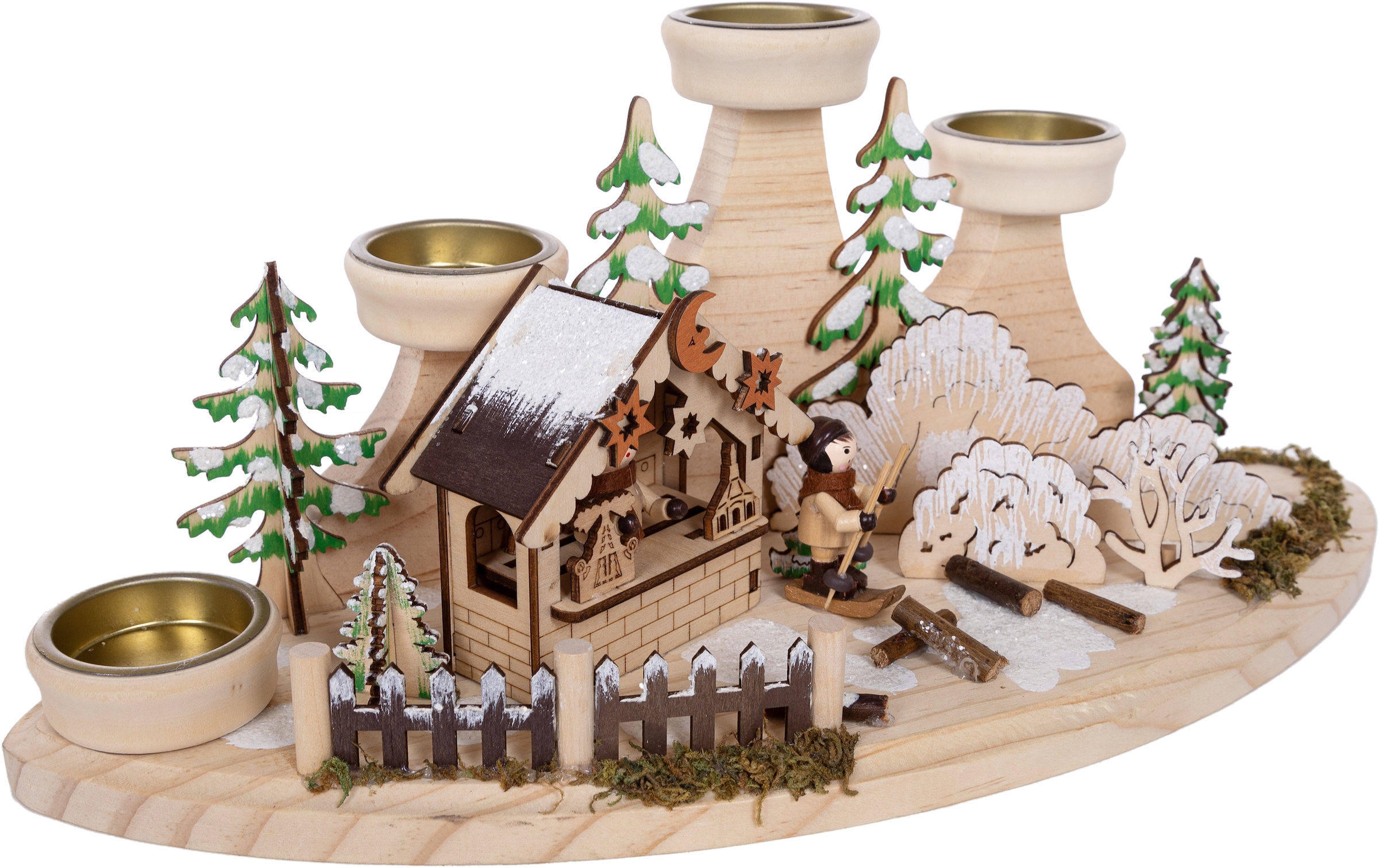 Myflair Möbel & Accessoires Teelichthalter »Weihnachtsdeko« Winterlandschaf günstig online kaufen