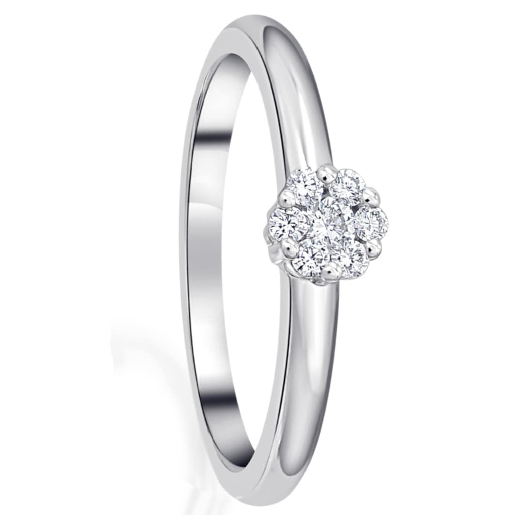 ONE ELEMENT Diamantring »0 15 ct Diamant Brillant Ring aus 585 Weißgold«  Damen Gold Schmuck
