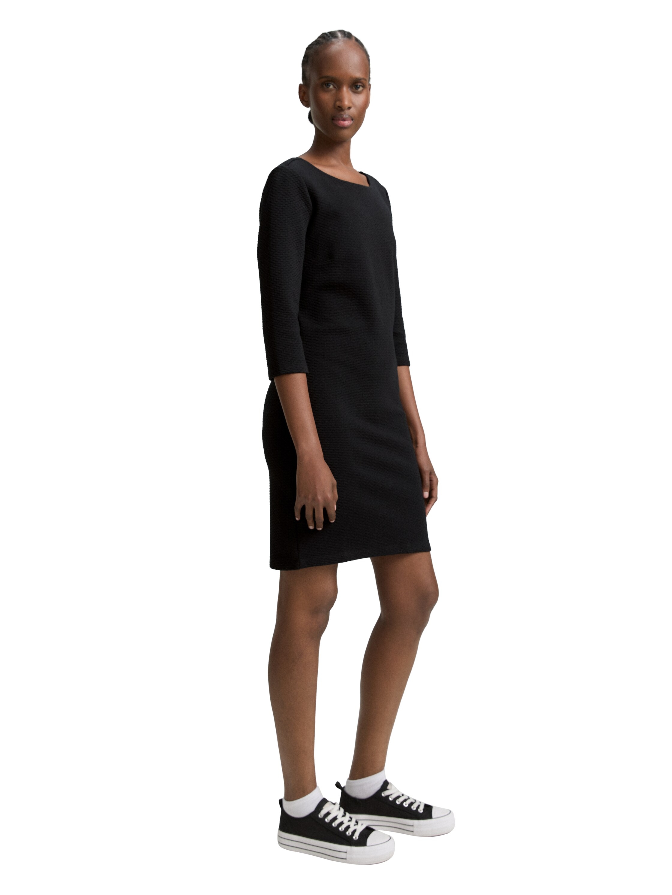 TOM TAILOR Denim Shirtkleid, Sommerkleid in Struktur-Optik und mit Stretch