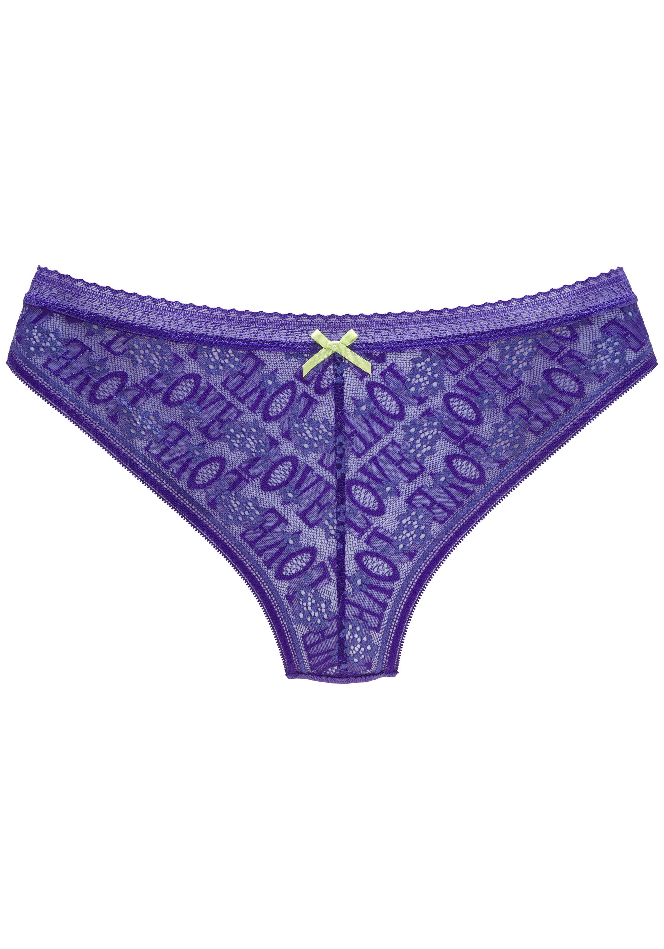 Vivance String, aus hübscher Spitze mit „LOVE“-Schriftzug und feinem Mesh