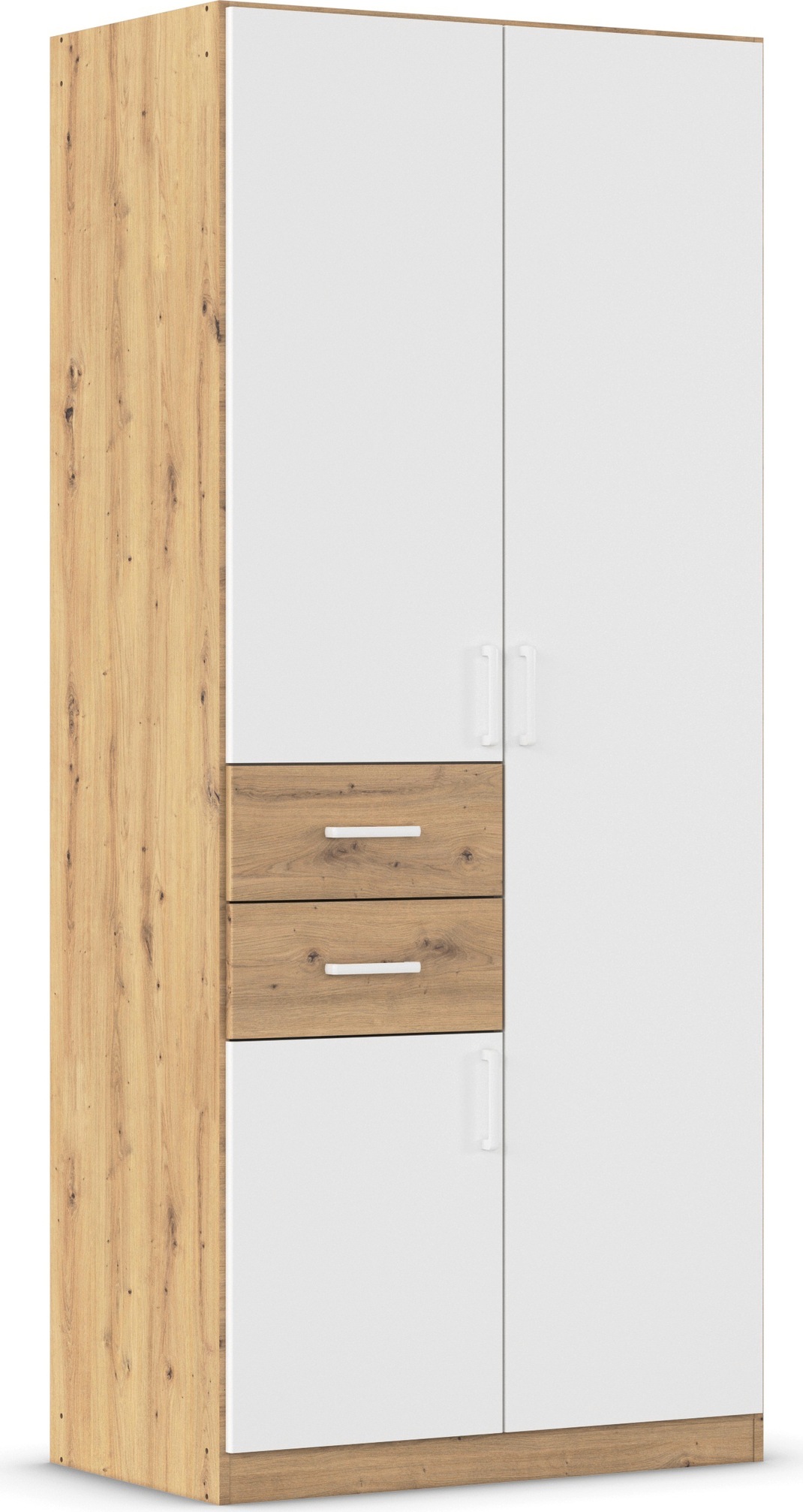 rauch Drehtürenschrank »Kleiderschrank Schrank Garderobe MAIKA mit Dekor-Front«, 2 Schubladen, in verschiedenen Breiten, Höhen, Farben, MADE IN GERMANY