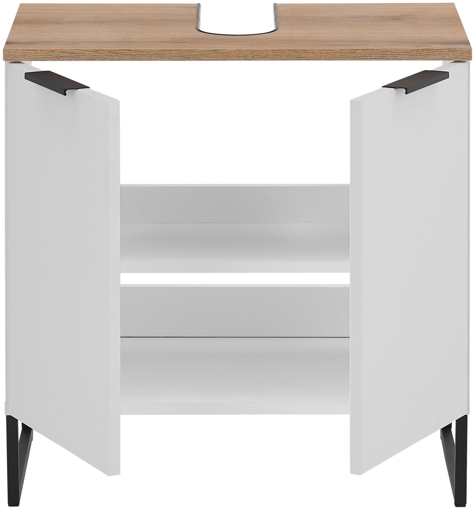 BASIC by Balculina Waschbeckenunterschrank »Denver Waschbeckenunterschrank, Badezimmerschrank 60x60x35« 1 Stk. tlg. Breite 60 cm, Tür L/R montierbar, Softclose