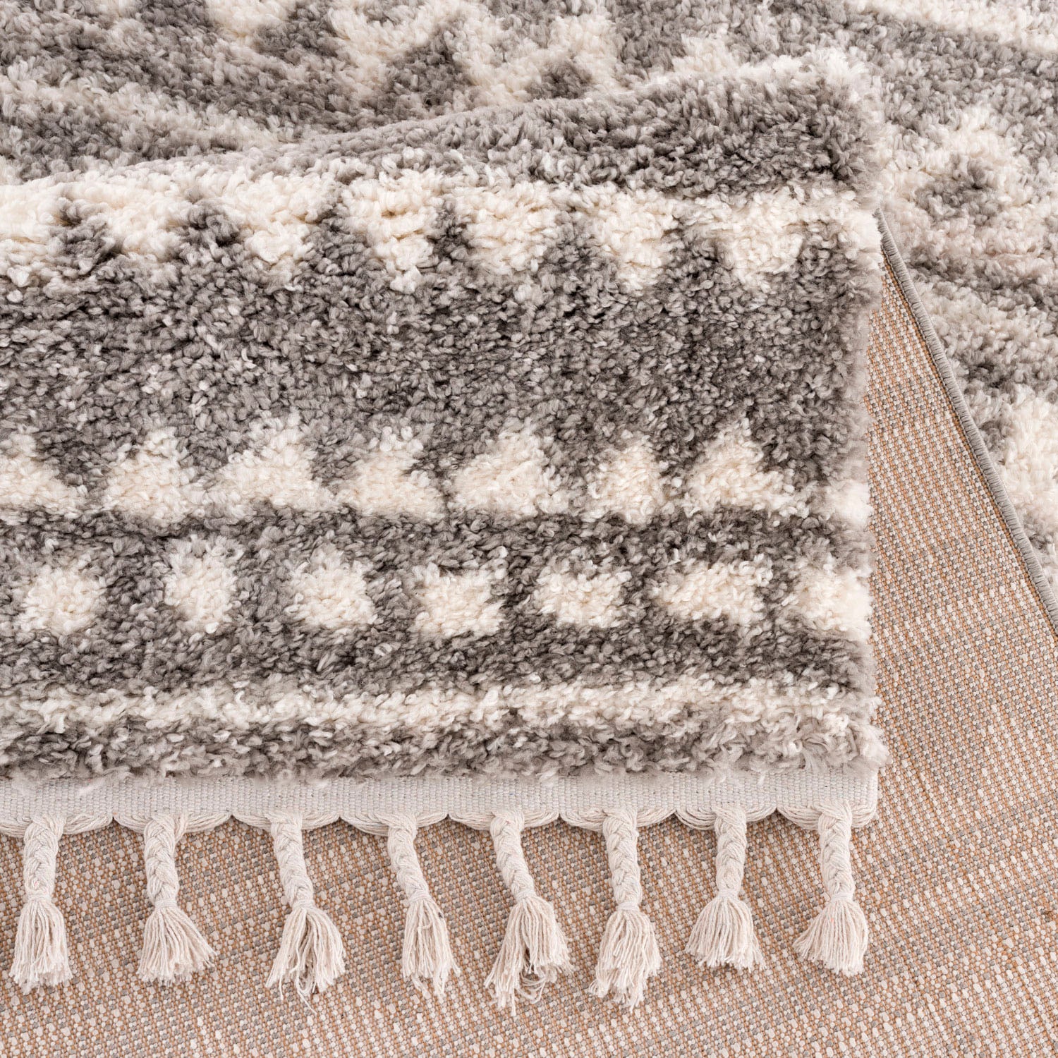 Carpet City Hochflor-Teppich »Pulpy 542«, rechteckig, 30 mm Höhe, besonders weich, mit Fransen, Ethno Look