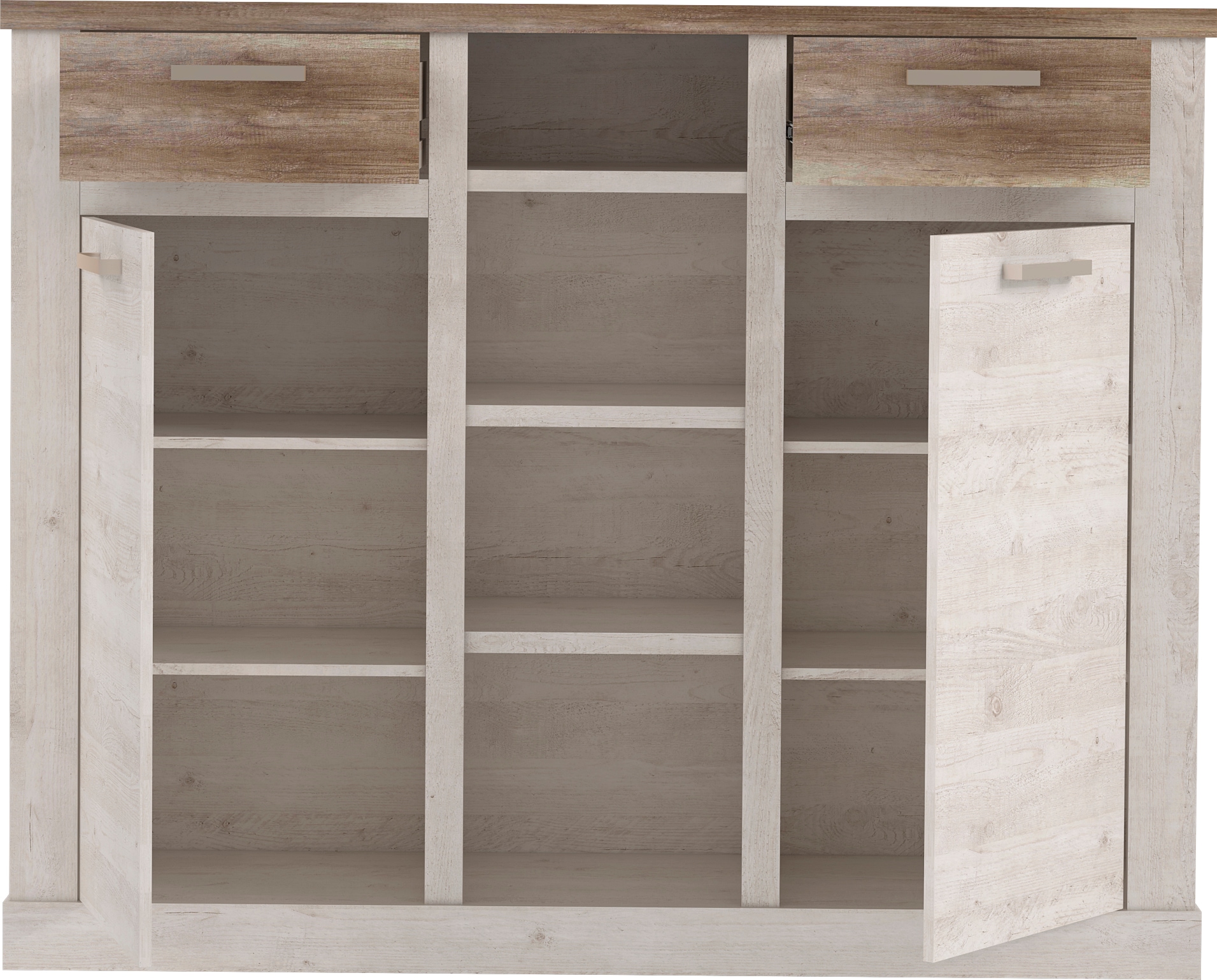 FORTE Highboard »Duro«, Breite 159,6 cm, Aktenschrank im Landhausstil