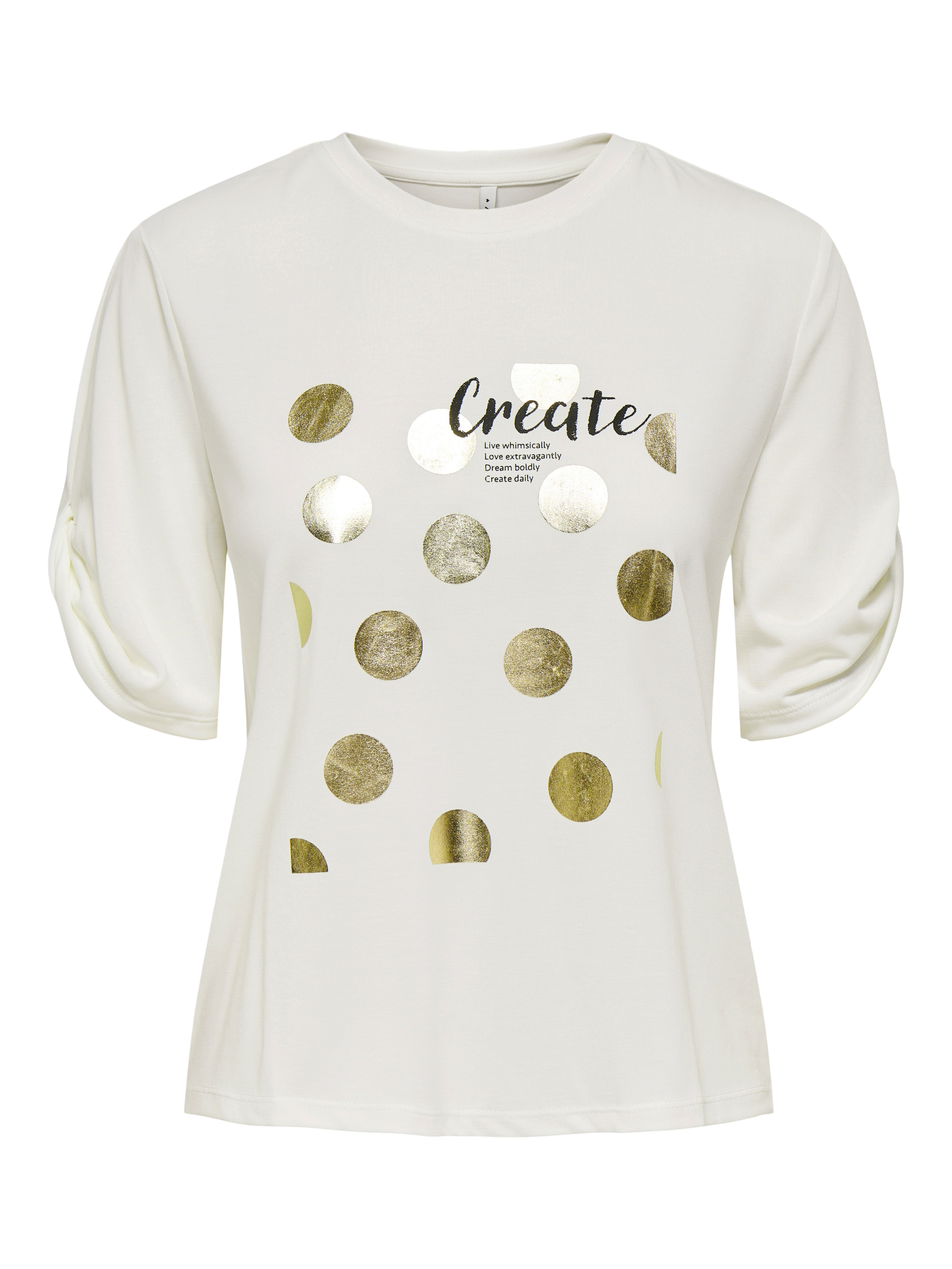 ONLY Kurzarmshirt »ONLFREE – T-Shirt mit Print für lässige Kombinationen«, modisch, Jersey, regular fit, Materialmix, Rundhals