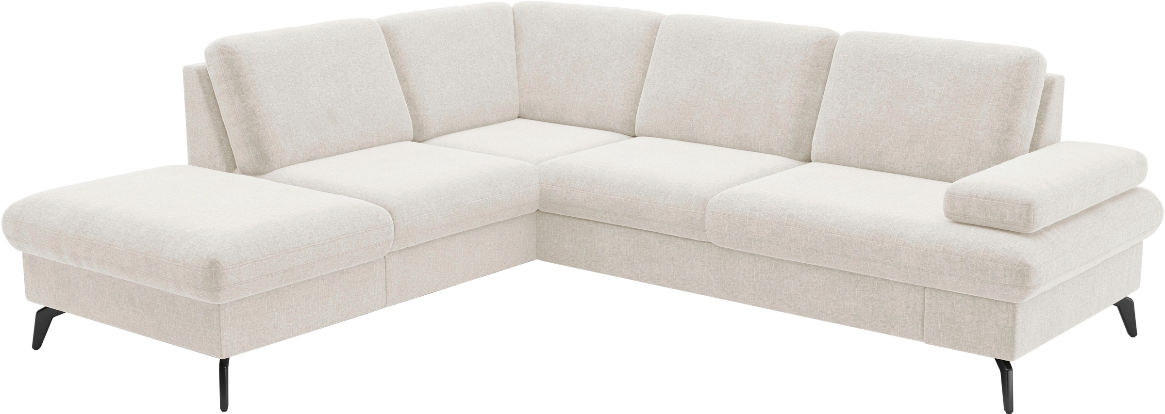 sit&more Ecksofa »Morris Jubi L-Form«, inkl. Armteilfunktion und 1 Zierkissen, wahlweise mit Bettfunktion