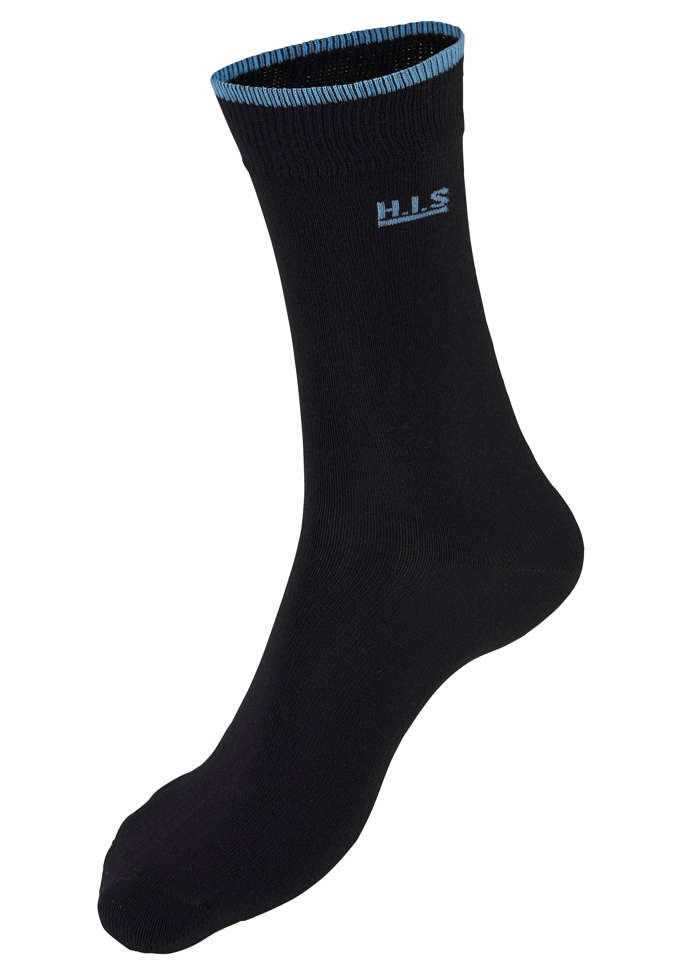 H.I.S Socken, (Packung, 7 Paar), mit farbigen Bündchen