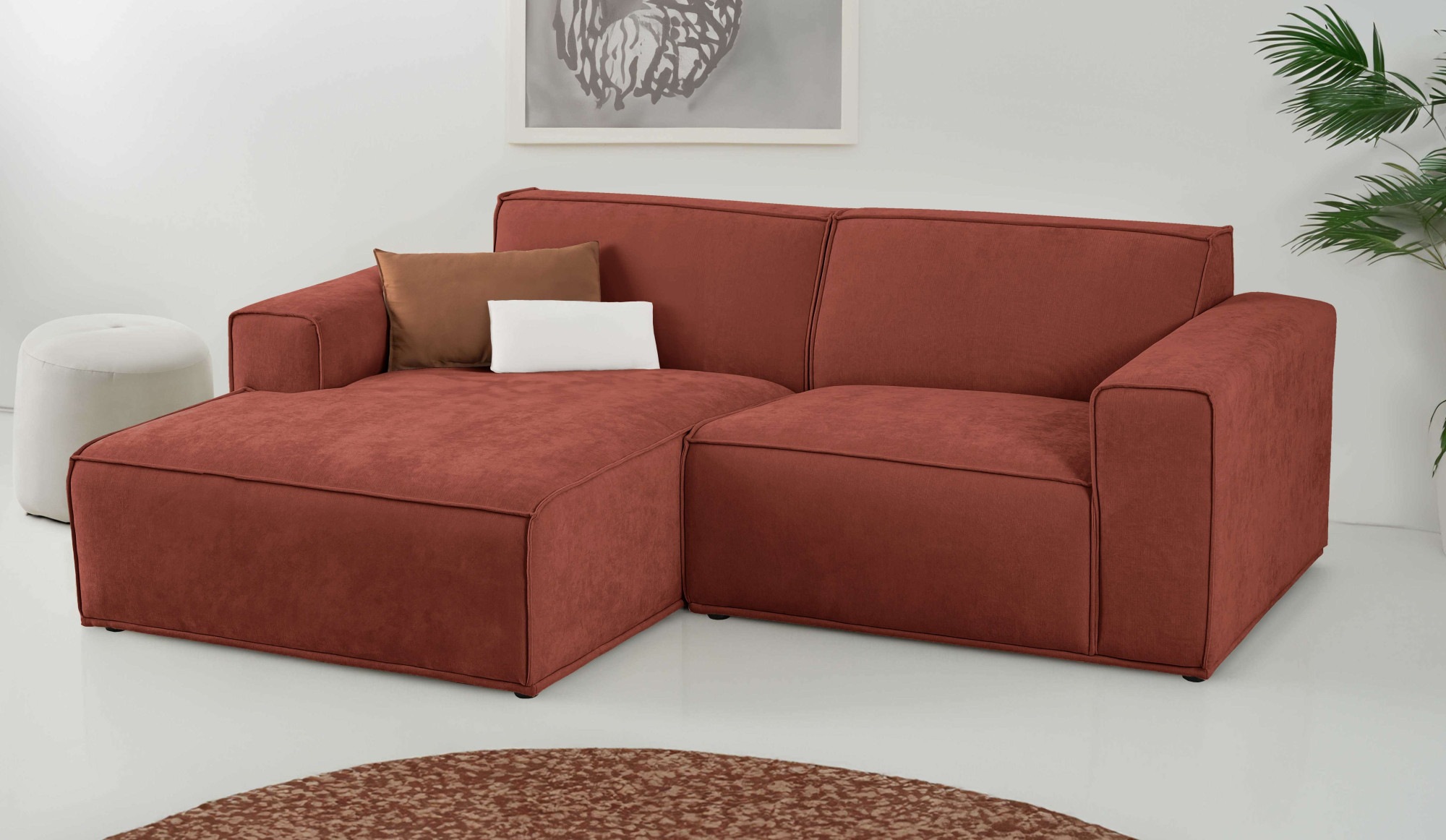 Home affaire Ecksofa »Avelin, 228 cm, L-Form, Chenille, Struktur-Boucle«, m günstig online kaufen