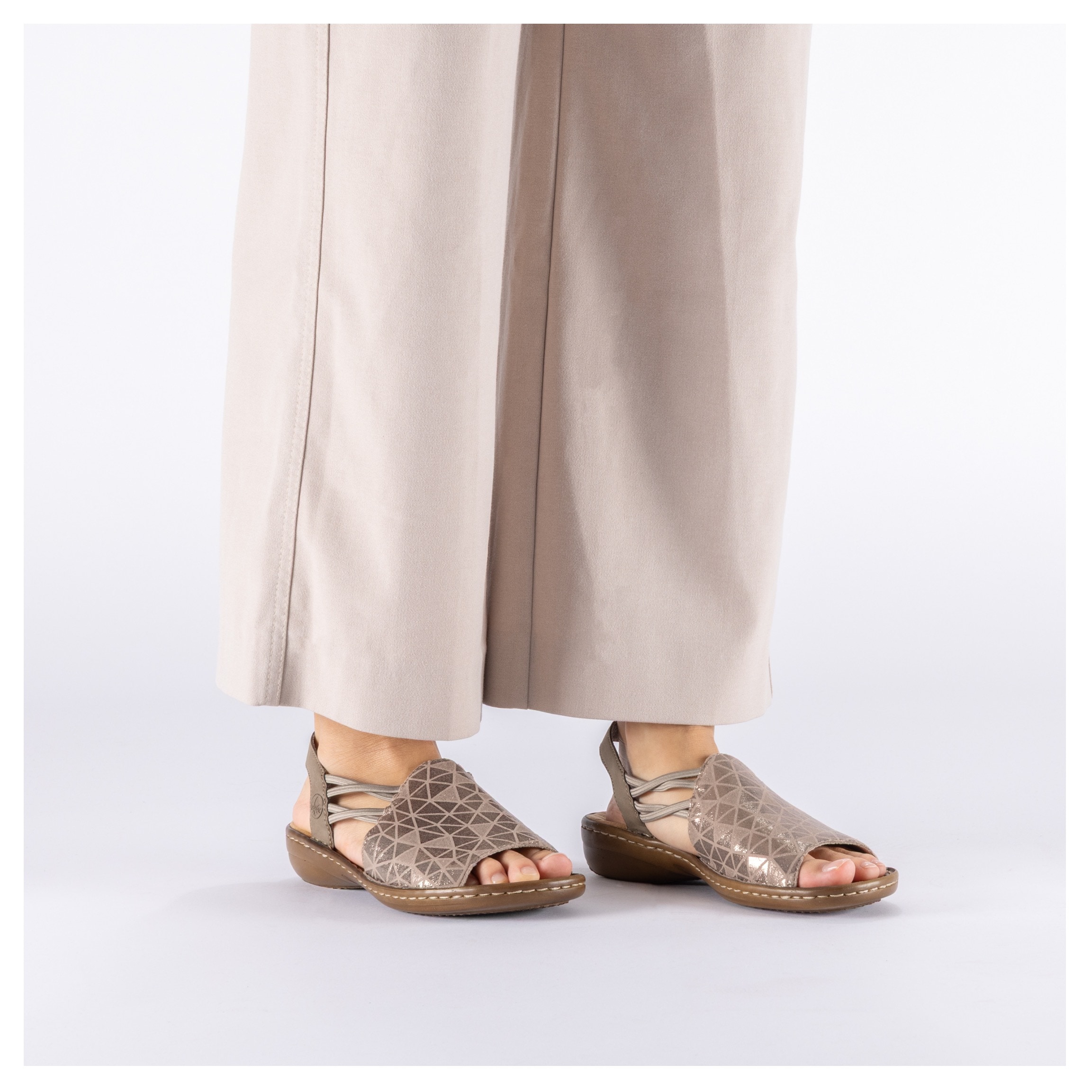 Rieker Sandale  Sommerschuh, Sandalette, Keilabsatz, mit Gummizugbändern