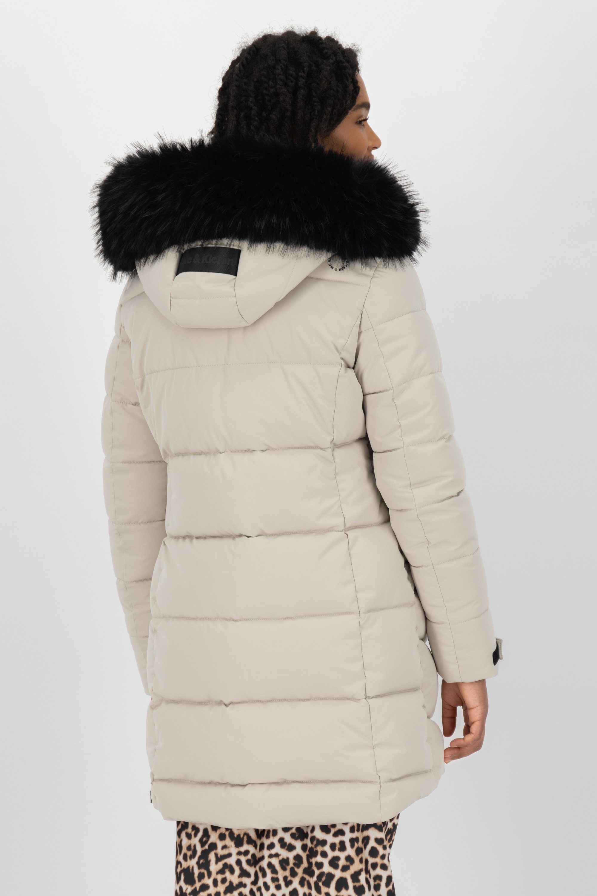 Alife & Kickin Winterjacke »Damen AmaliaAK A«, mit Kapuze, Lange gefütterte Damenwinterjacke mit abnehmbarer Kunstfellkapuze