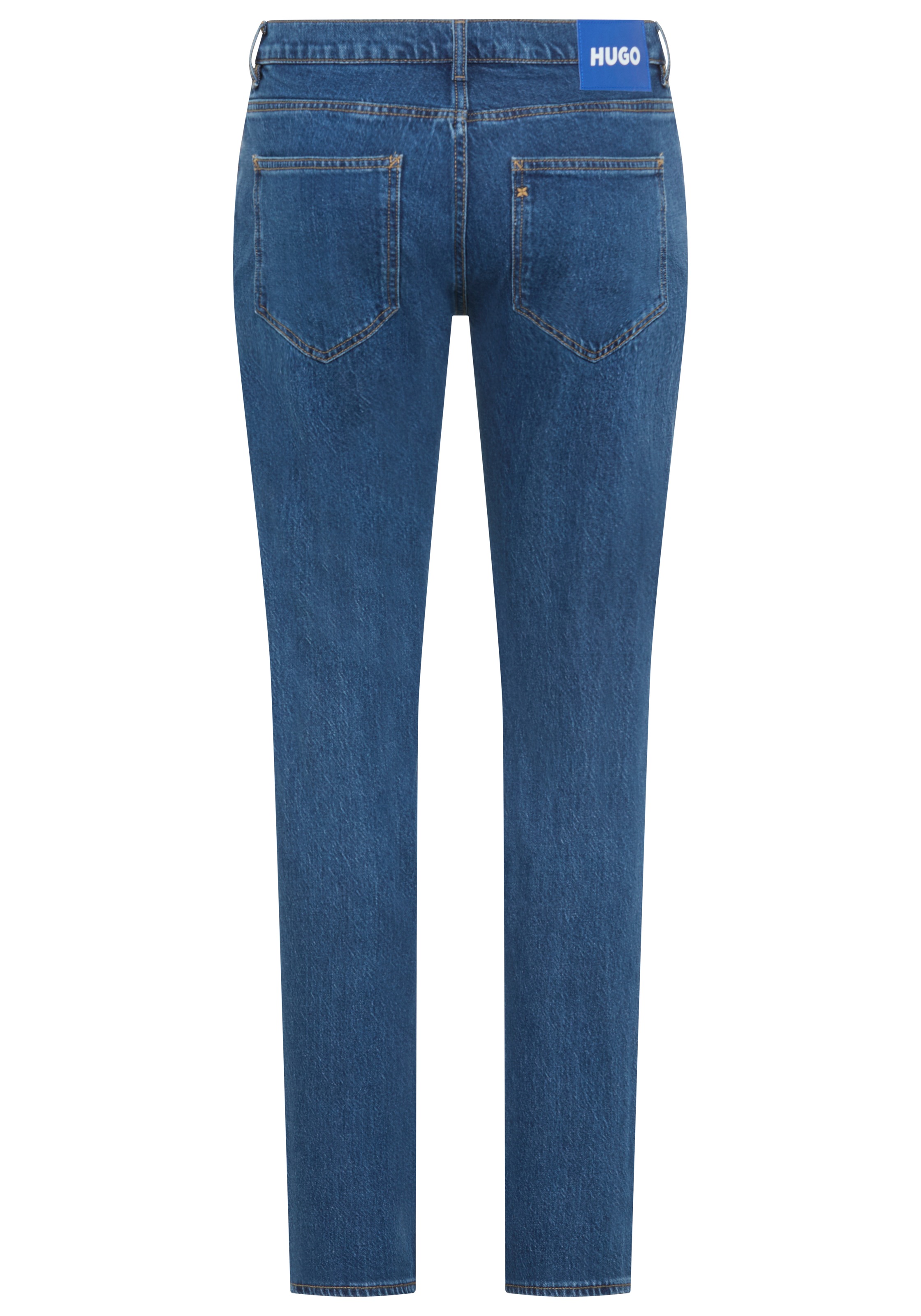 HUGO Blue Slim-fit-Jeans enger Beinverlauf, mittlere Bundhöhe, stone washed