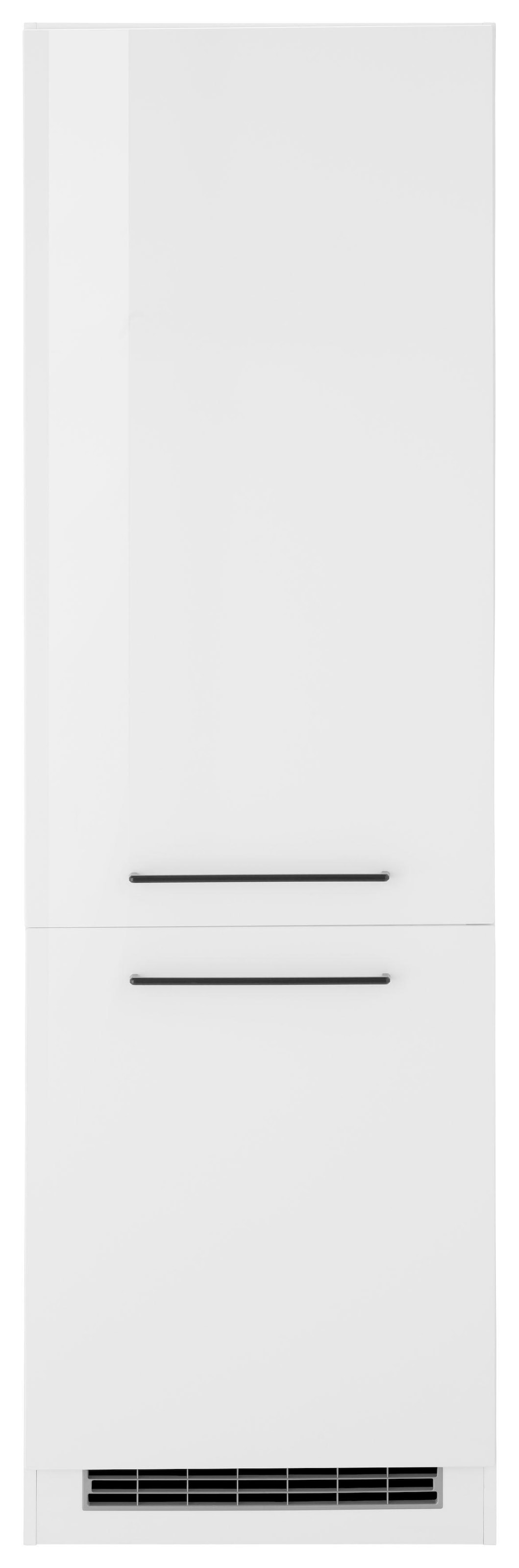 KOCHSTATION Kühlumbauschrank »KS-Tulsa« 60 cm breit, 200 cm hoch, 2 Türen, schwarzer Metallgriff, MDF Front