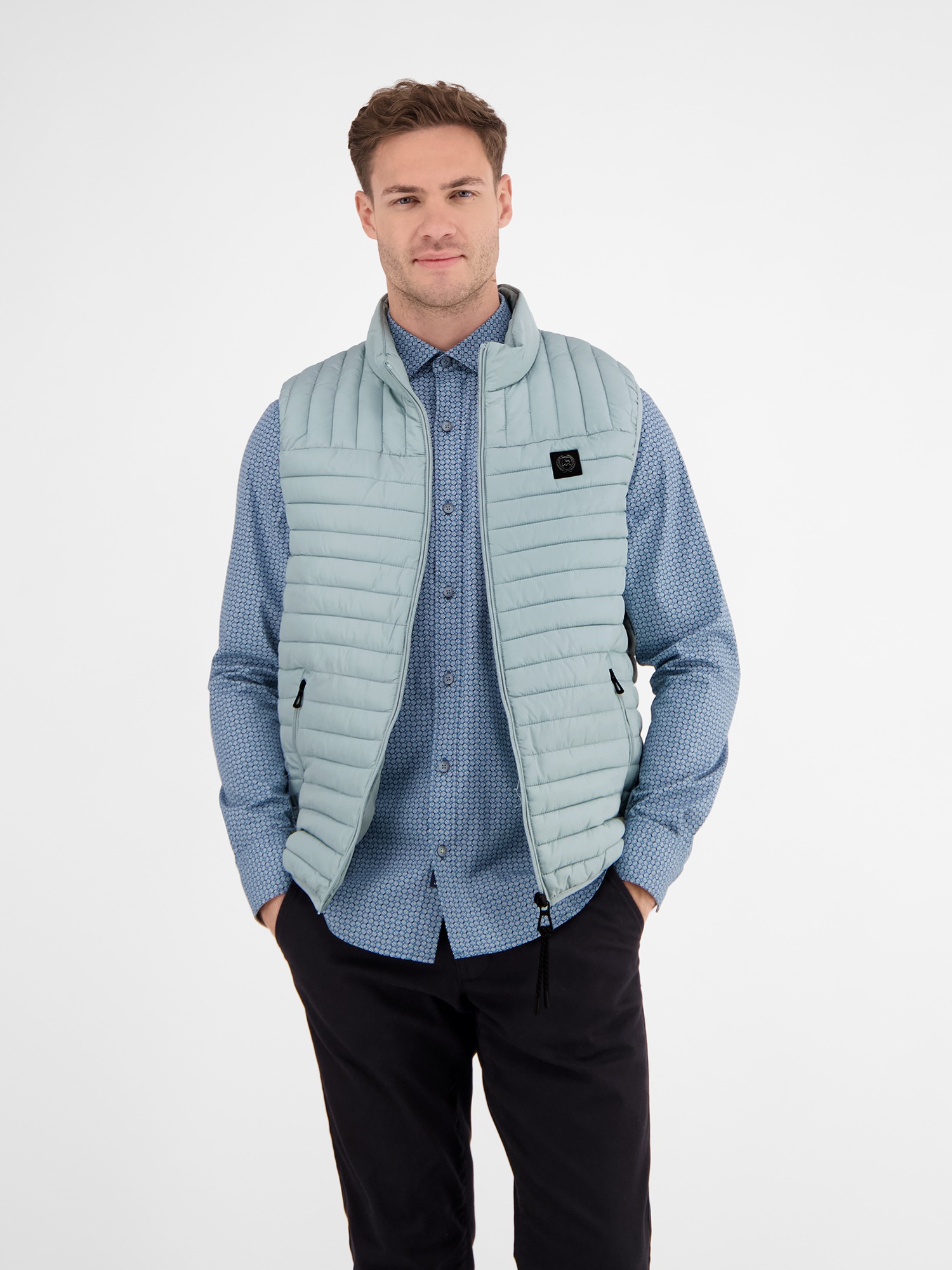 LERROS Steppweste »Leichte Steppweste für Herren« CLOUD BLUE XL XL Leicht gefütterte Steppweste