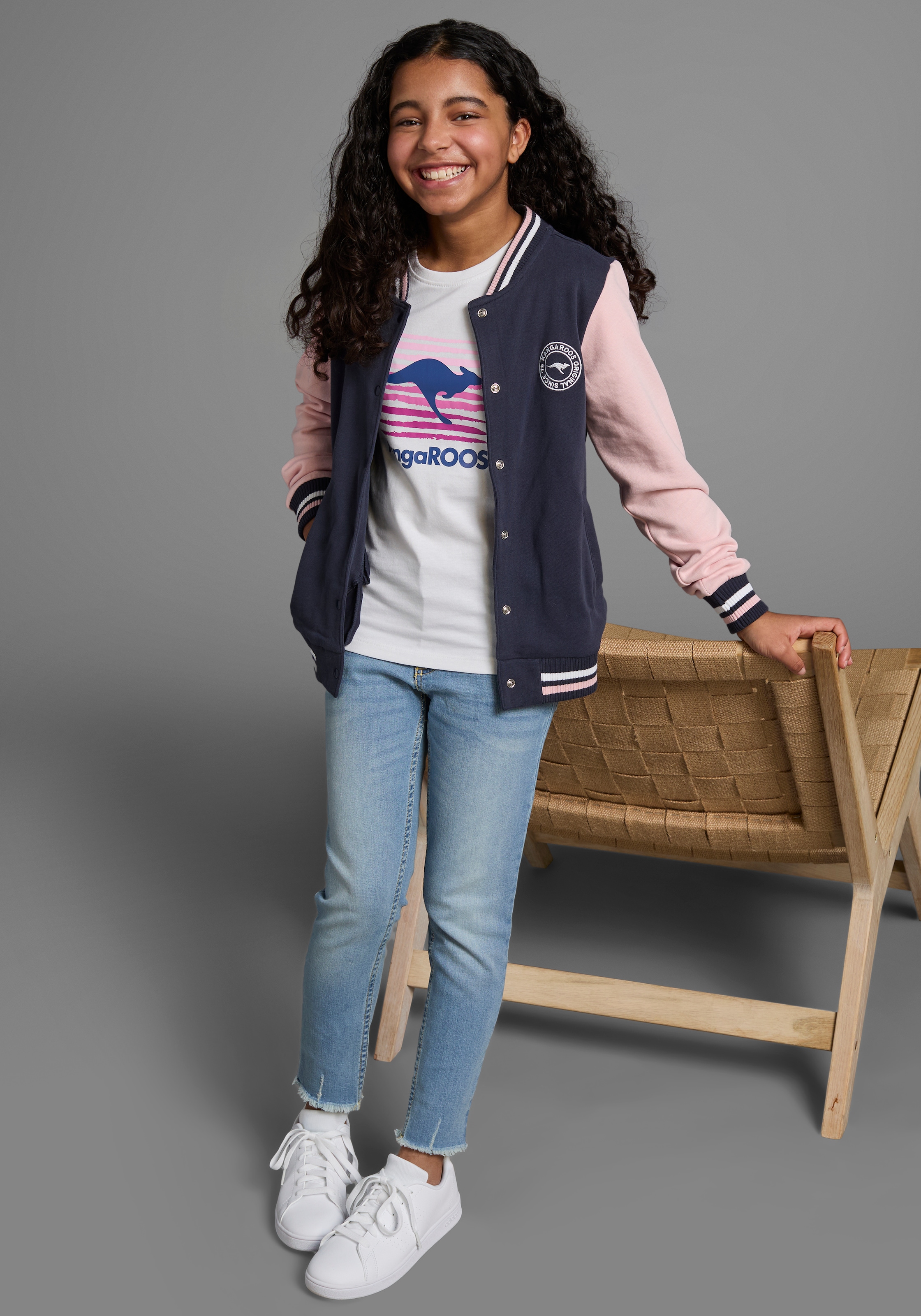 KangaROOS Sweatjacke »College-Jacke«, mit Kragen