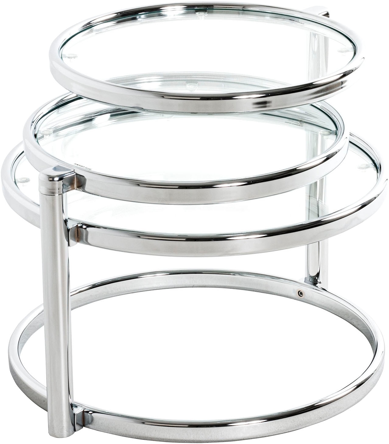 HAKU Couchtisch »Sofatisch, Wohnzimmertisch« 1 Stk. tlg. rund - aus Metall Silber - Ø/H / cm