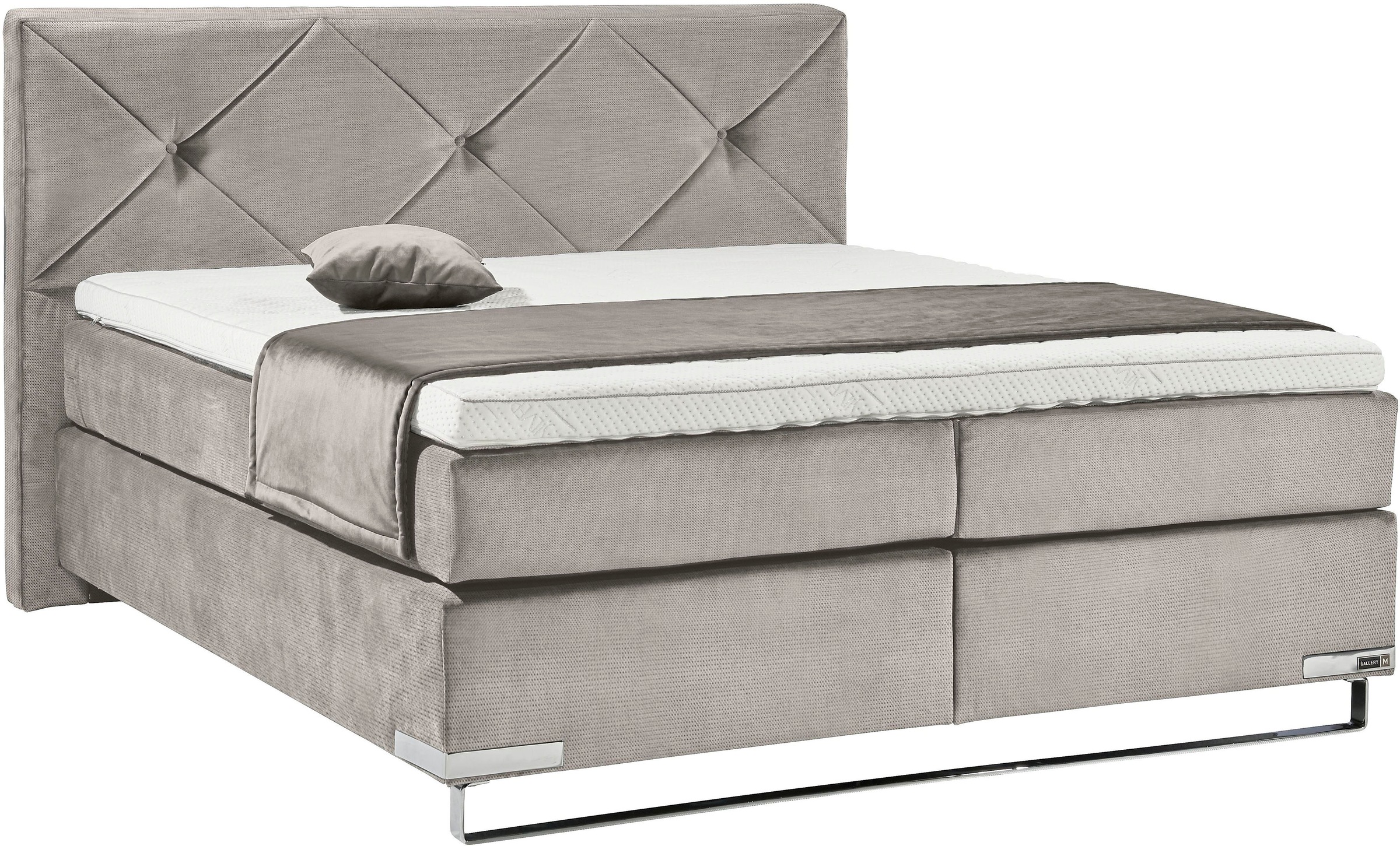 Musterring Boxspringbett "Dubai", Winkelfuß in Chrom, 3 Härtegrade, Kopftei günstig online kaufen