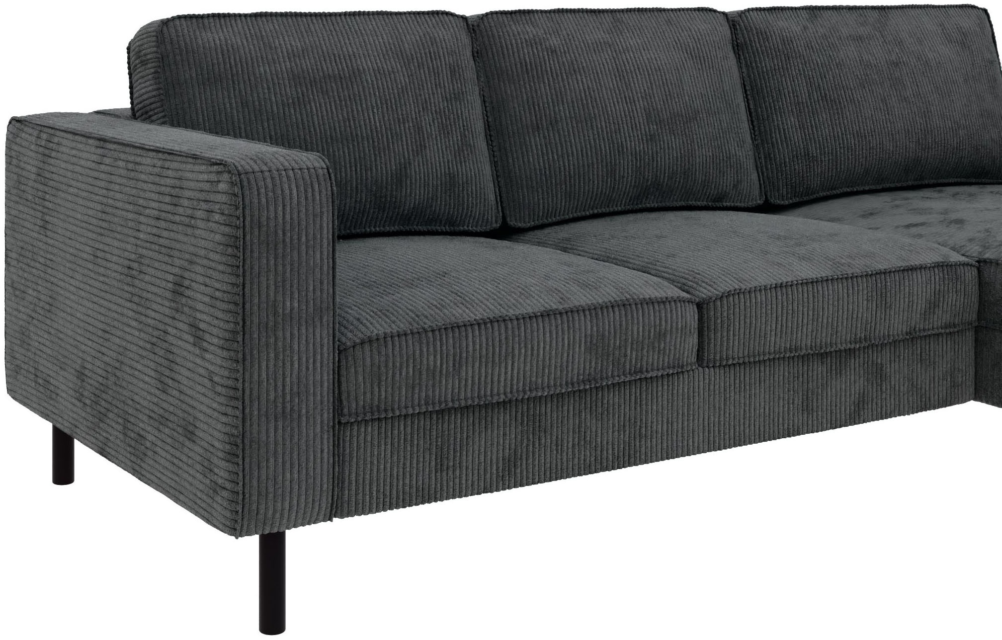 TRENDMANUFAKTUR Ecksofa »Watkins, Couch wahlweise mit Schlaffunktion & Bettkasten, auch in Cord« Recamiere beidseitig montierbar, Sofa in L-Form, Breite 232 cm