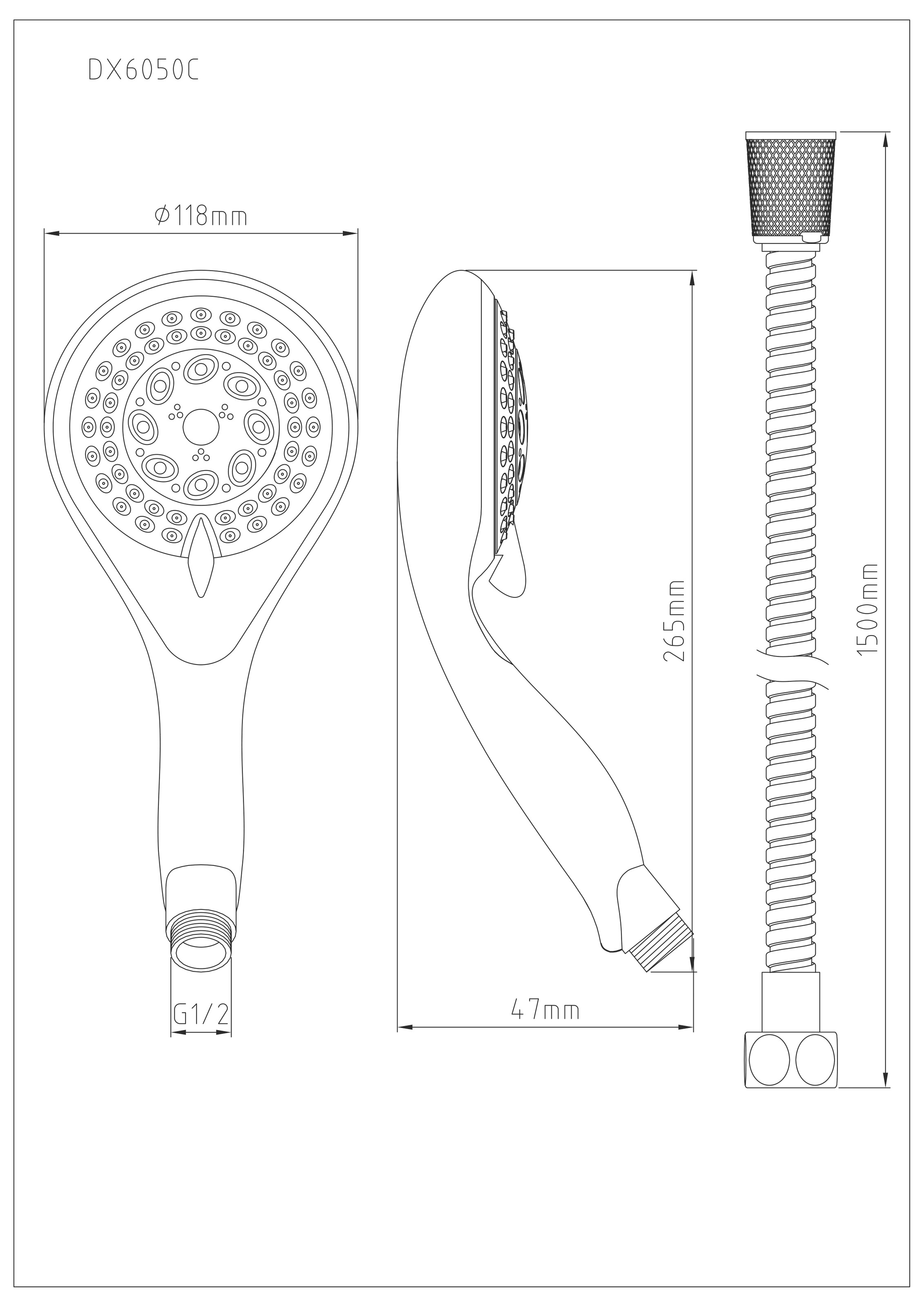 Eisl Handbrause »Welly«, (Set), Duschkopf mit Schlauch und 5 Funktionen, Ch günstig online kaufen