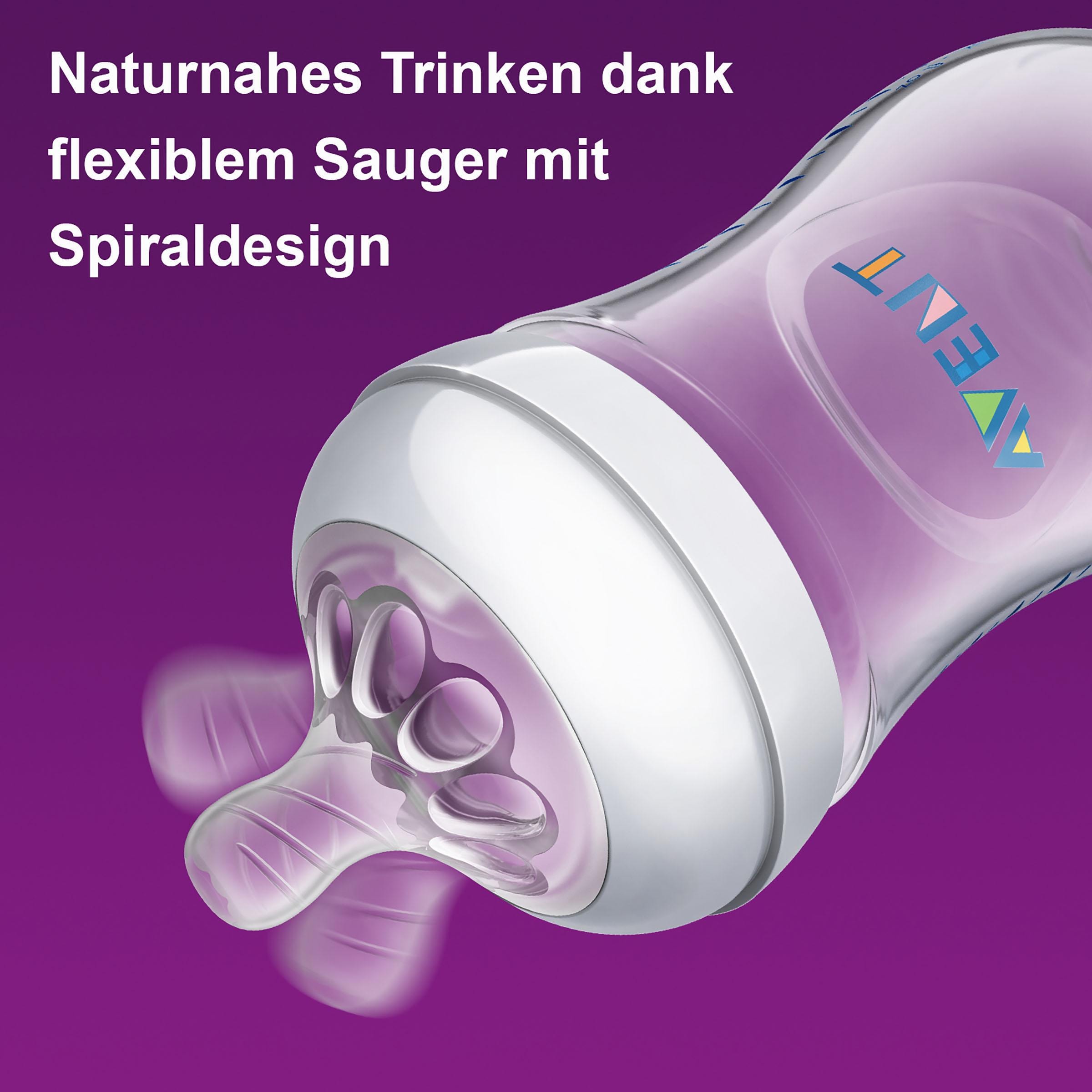 10 Flaschen, SCD301/01«, AVENT Philips Neugeborene für Babyflasche »Starterset tlg.), Bürste und Schnuller 4 (Set,