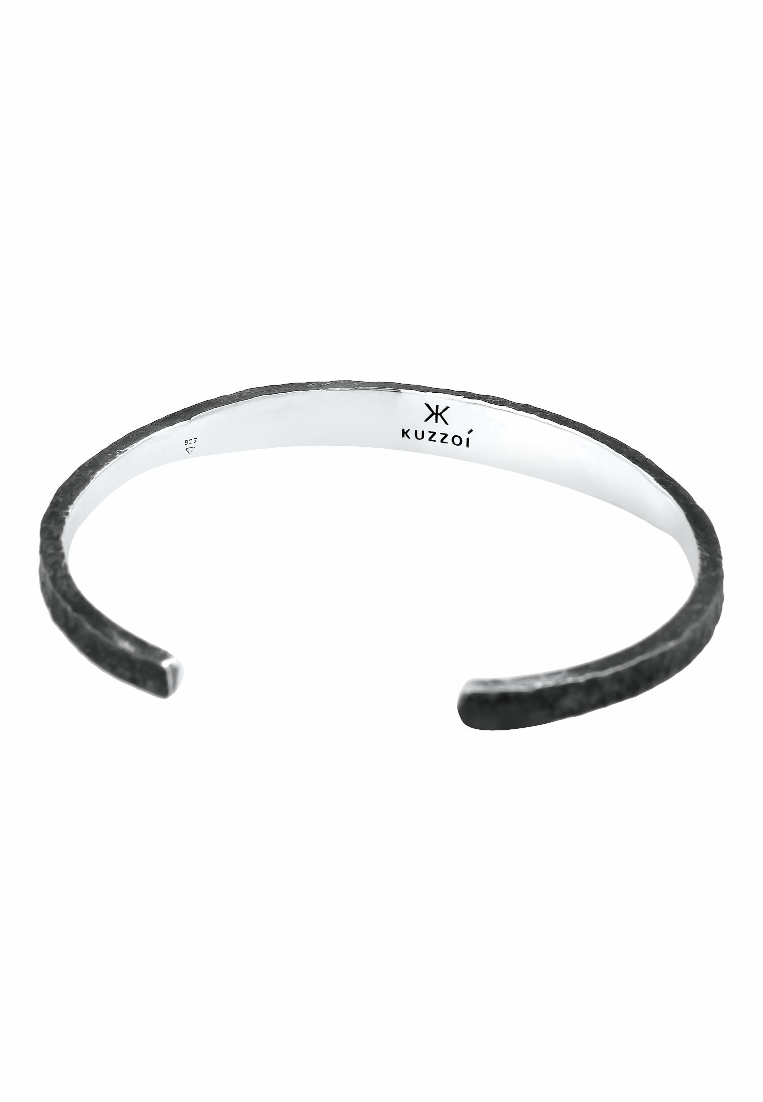 Kuzzoi Armband »Herren Armreif Handgefertigt Used Look 925 Silber«