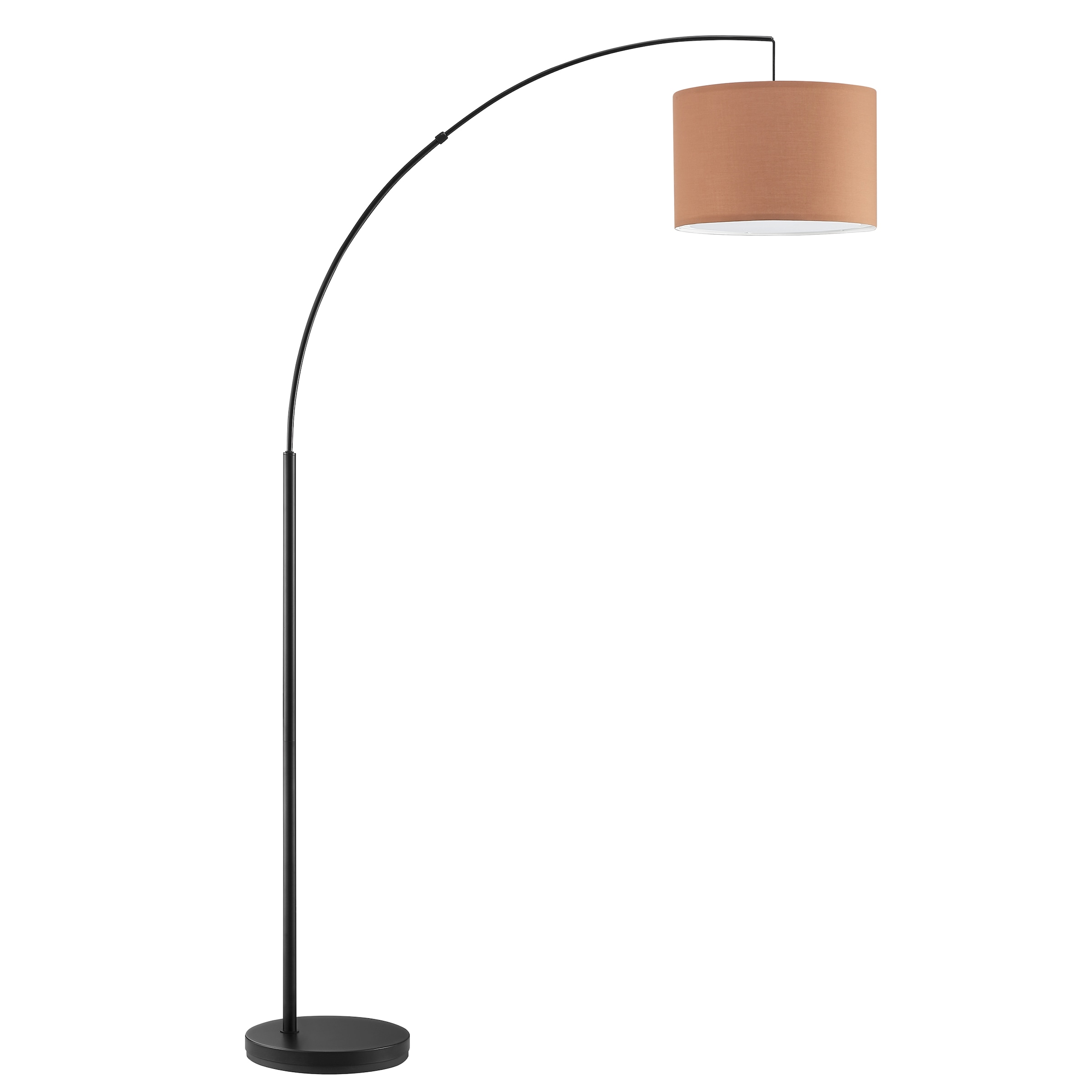 OTTO home Stehlampe »Stellan« E27 1 Stk. Bogenlampe Textilschirm Stoff Ø 36 günstig online kaufen