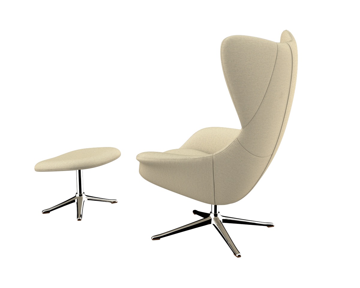 FLEXLUX Ohrensessel »Stilo Relaxsessel, TV-Sessel, OTTOs Choice«, Solitär, Stil-Ikone, drehbar, Fuß Aluminium