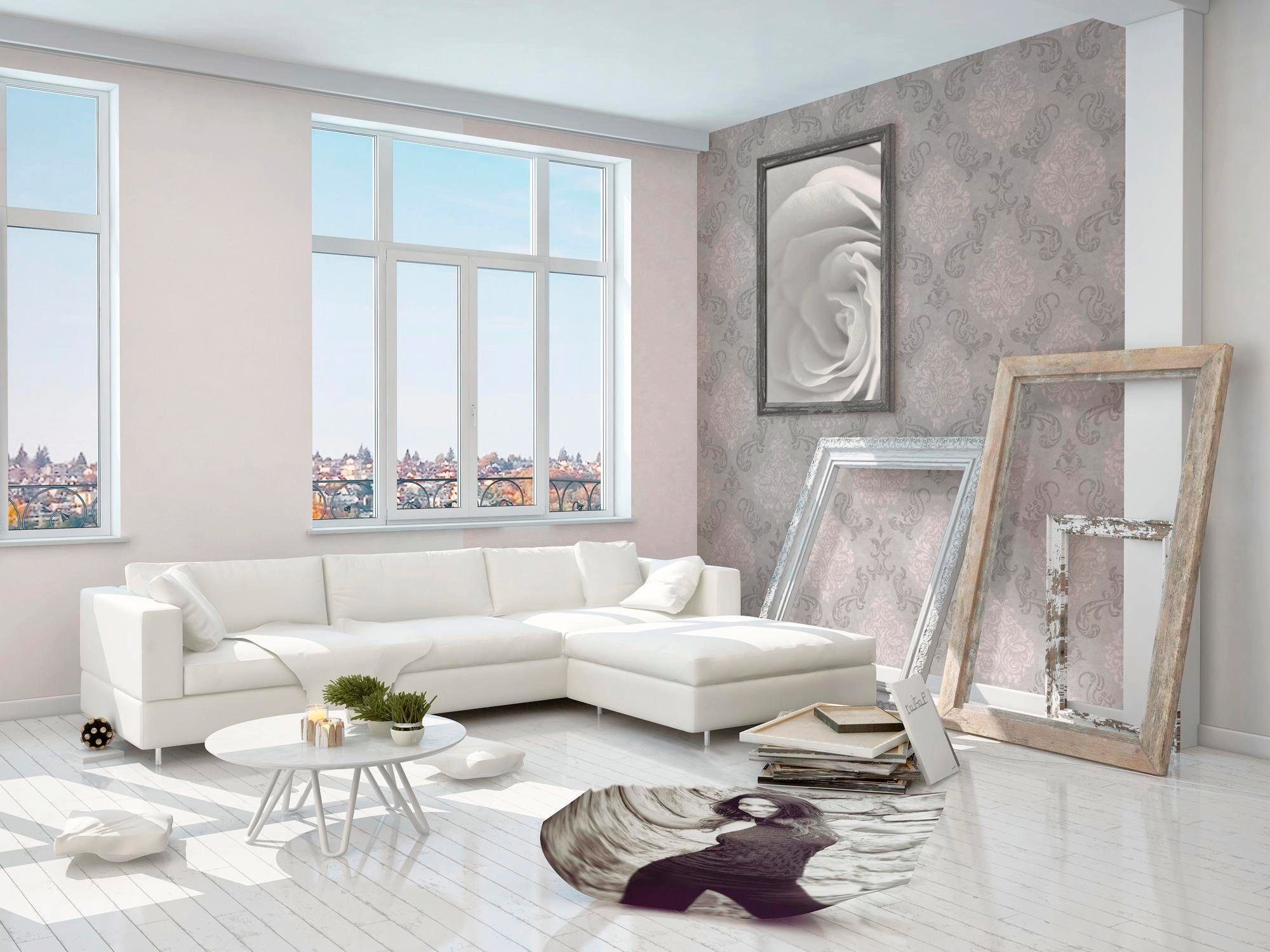 A.S. Création Vliestapete »Memory«, Barock-ornamental-gemustert, Tapete Barock Tapeten Wohnzimmer Schlafzimmer Küche Flur Design Optik