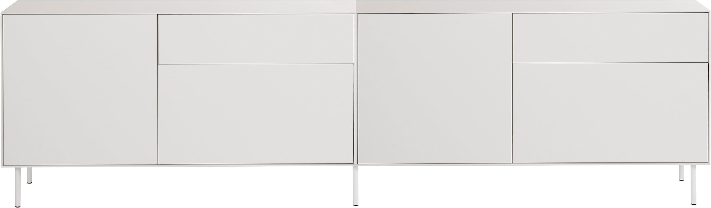 LeGer Home by Lena Gercke Lowboard »Essentials«, (2 St.), Breite: 254cm, MDF lackiert, Push-to-open-Funktion