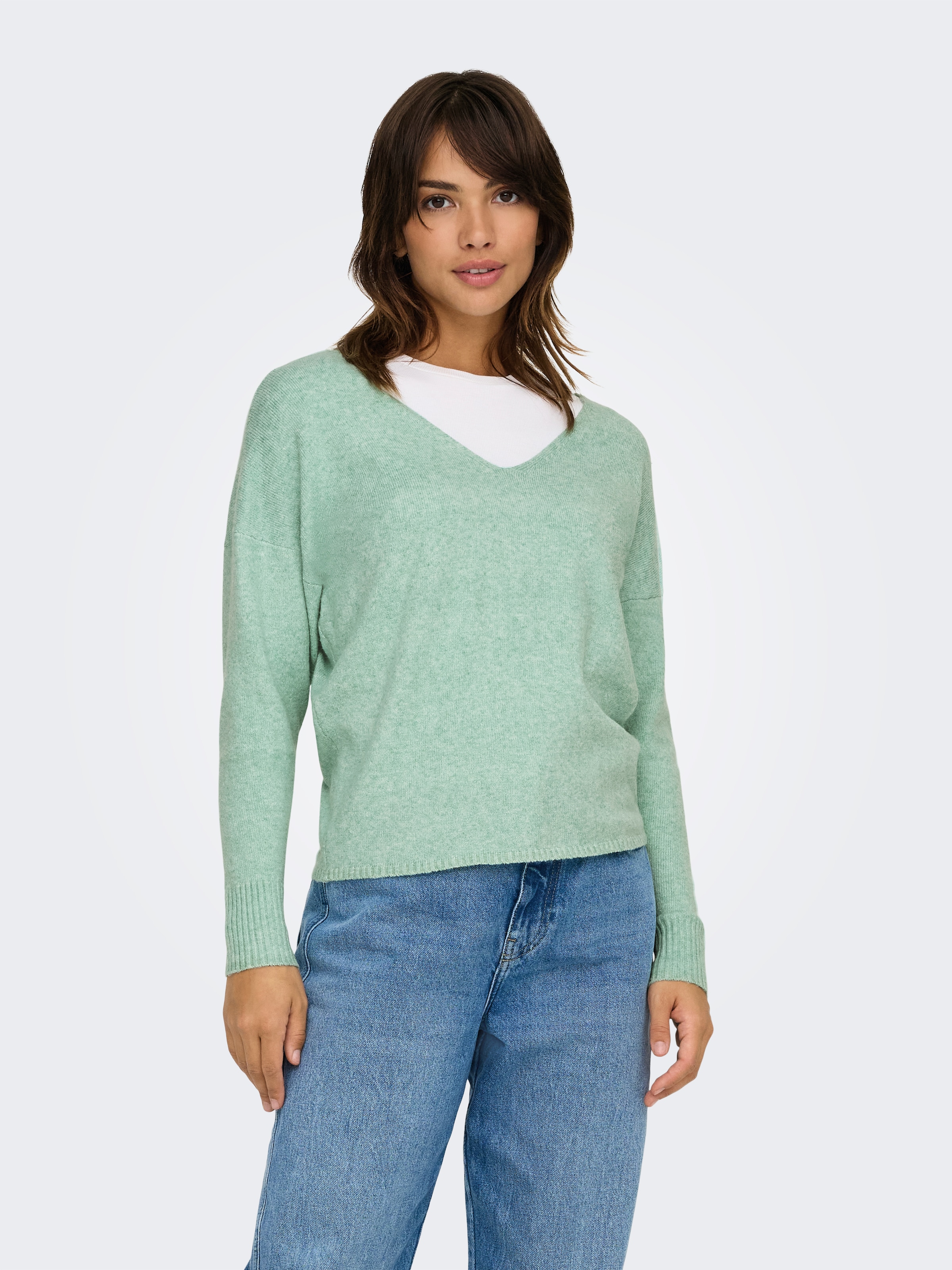 ONLY V-Ausschnitt-Pullover »ONLRICA LIFE L/S V-NECK PULLO KNT NOOS«