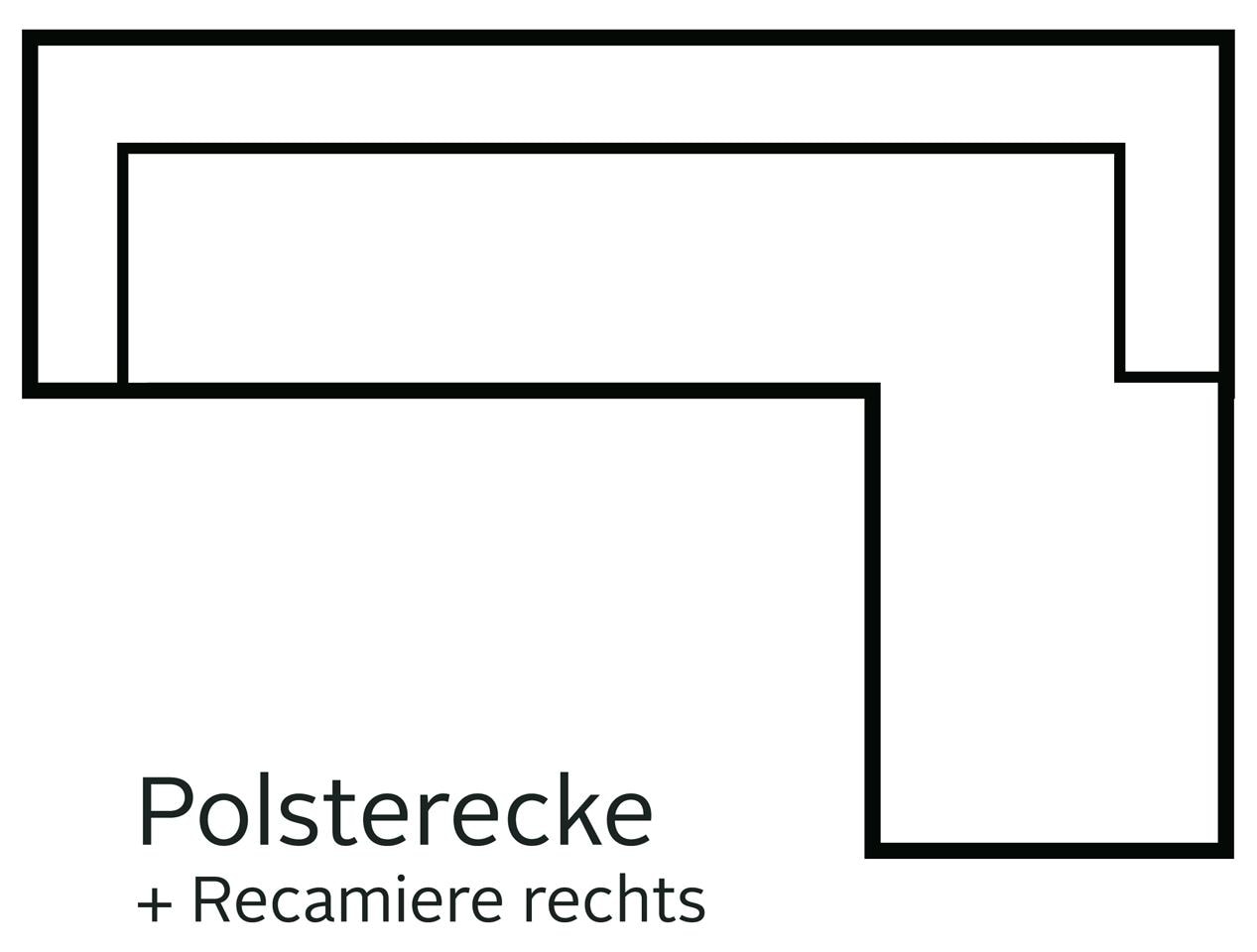 Home affaire Ecksofa »Ida L-Form«, mit Holzfüßen und Armlehnen-Polsterung