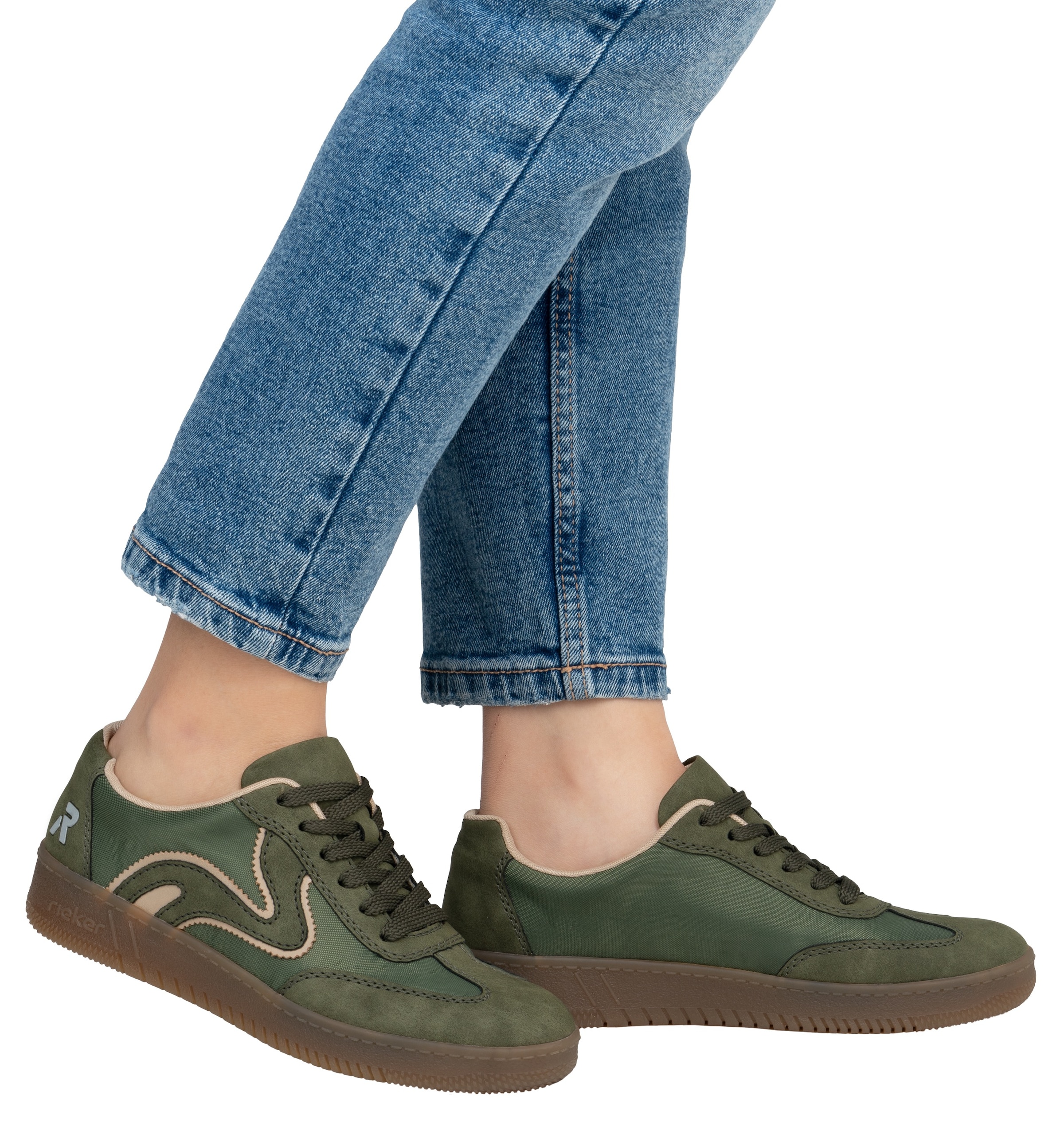 RIEKER Sport Plateausneaker  , Freizeitschuh, Halbschuh, Schnürschuh in veganer Verarbeitung